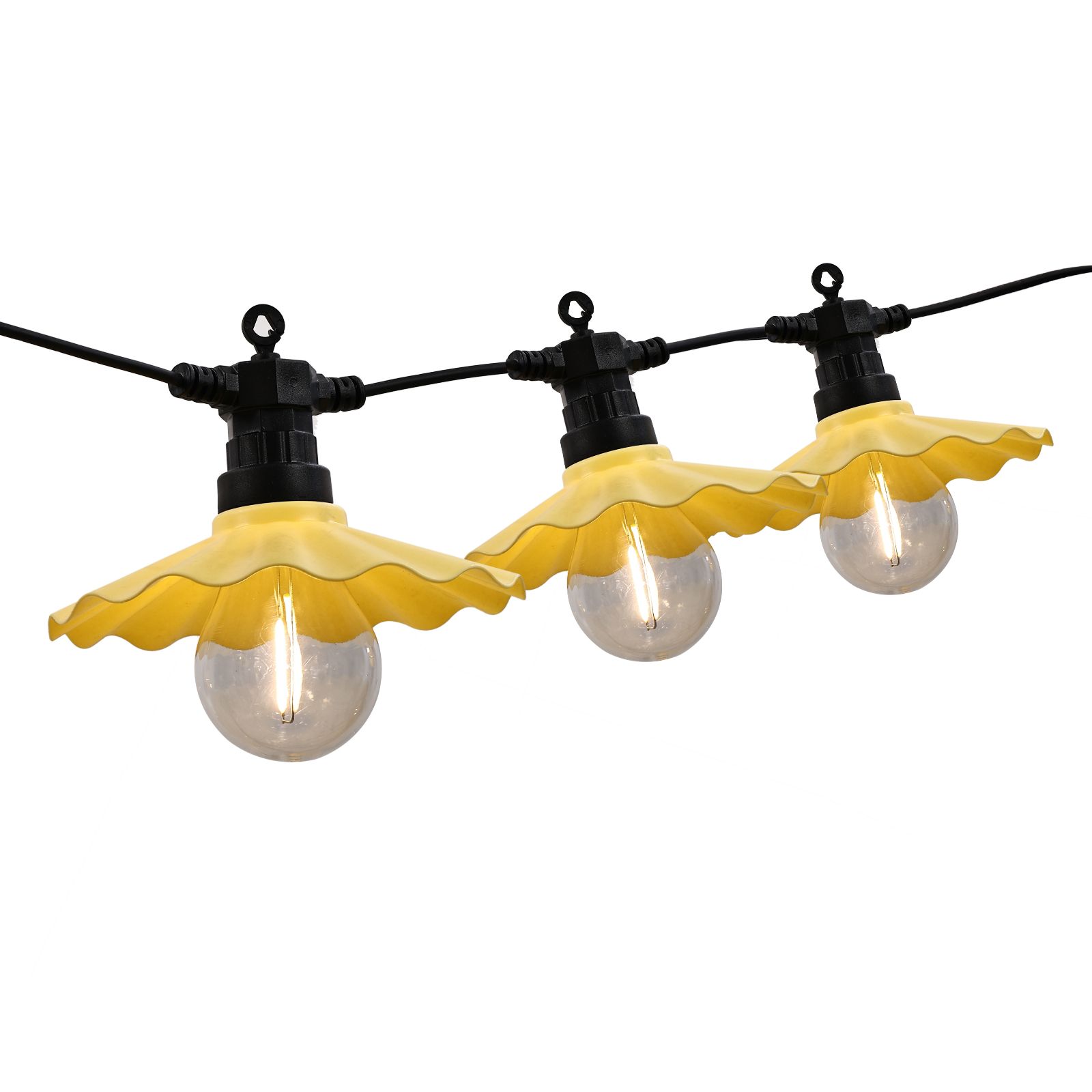 Garden Stories Sorbet Outdoor Collection Solar Fluted 8 Bulb String Lights