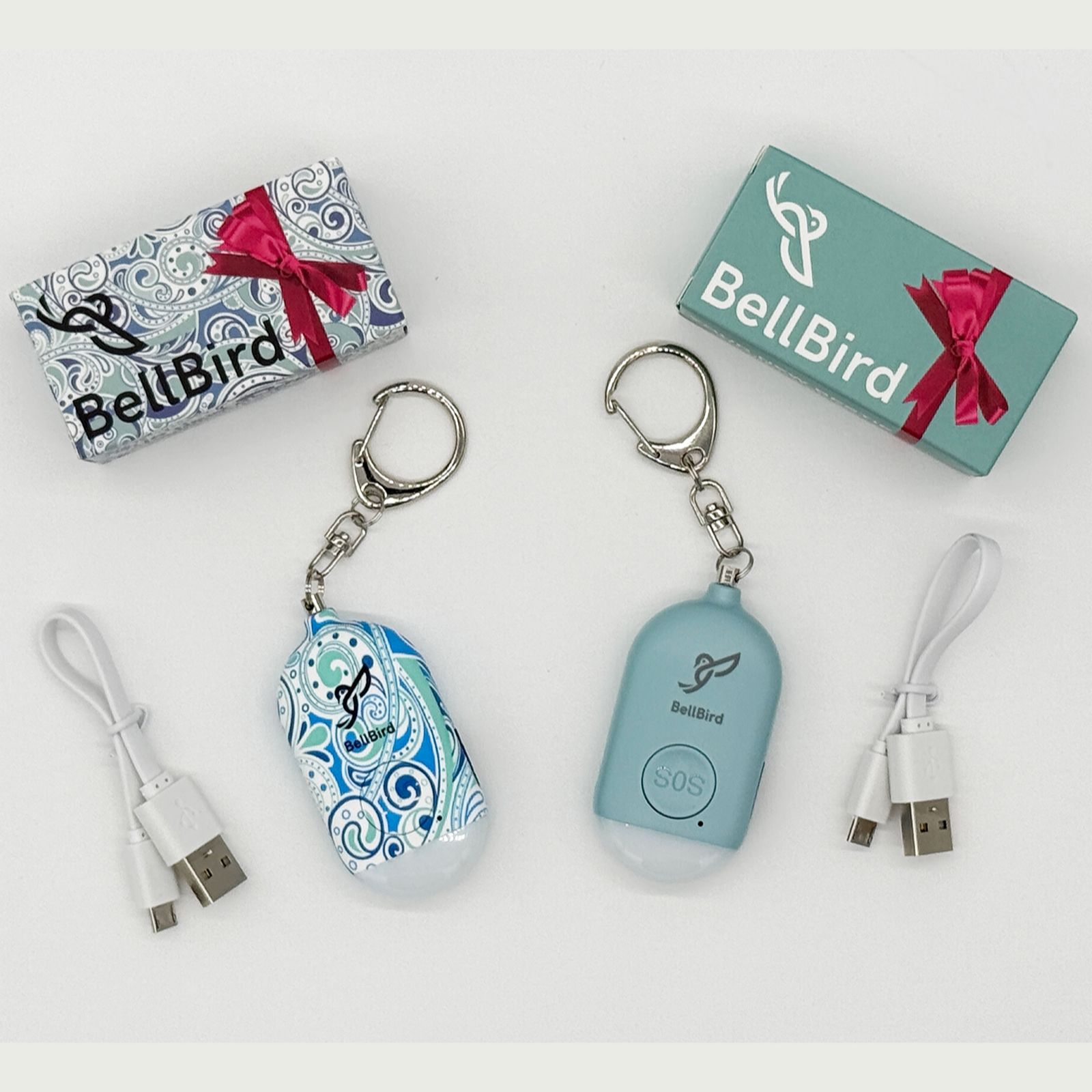 Bellbird Set of 2 Rechargeable Safety Alarms with Gift Boxes