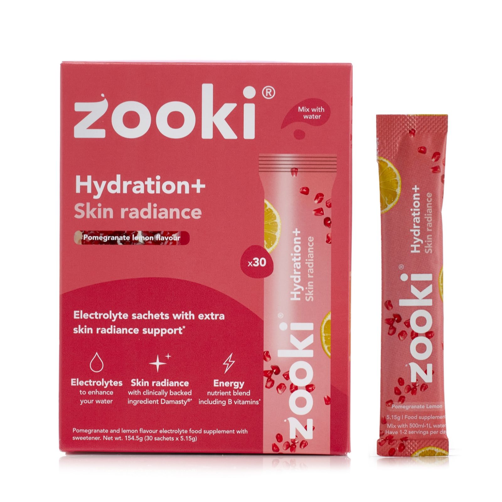 Zooki Hydrate+ Skin Radiance 30 x Powder Sticks
