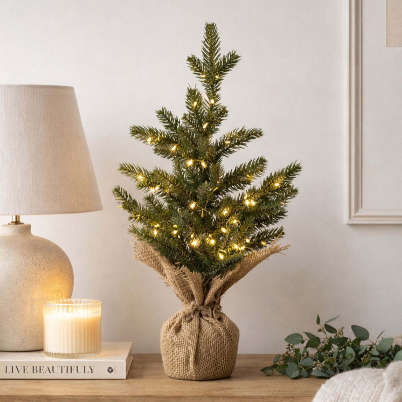YouGarden Sparkly Fir Tree - 40cm