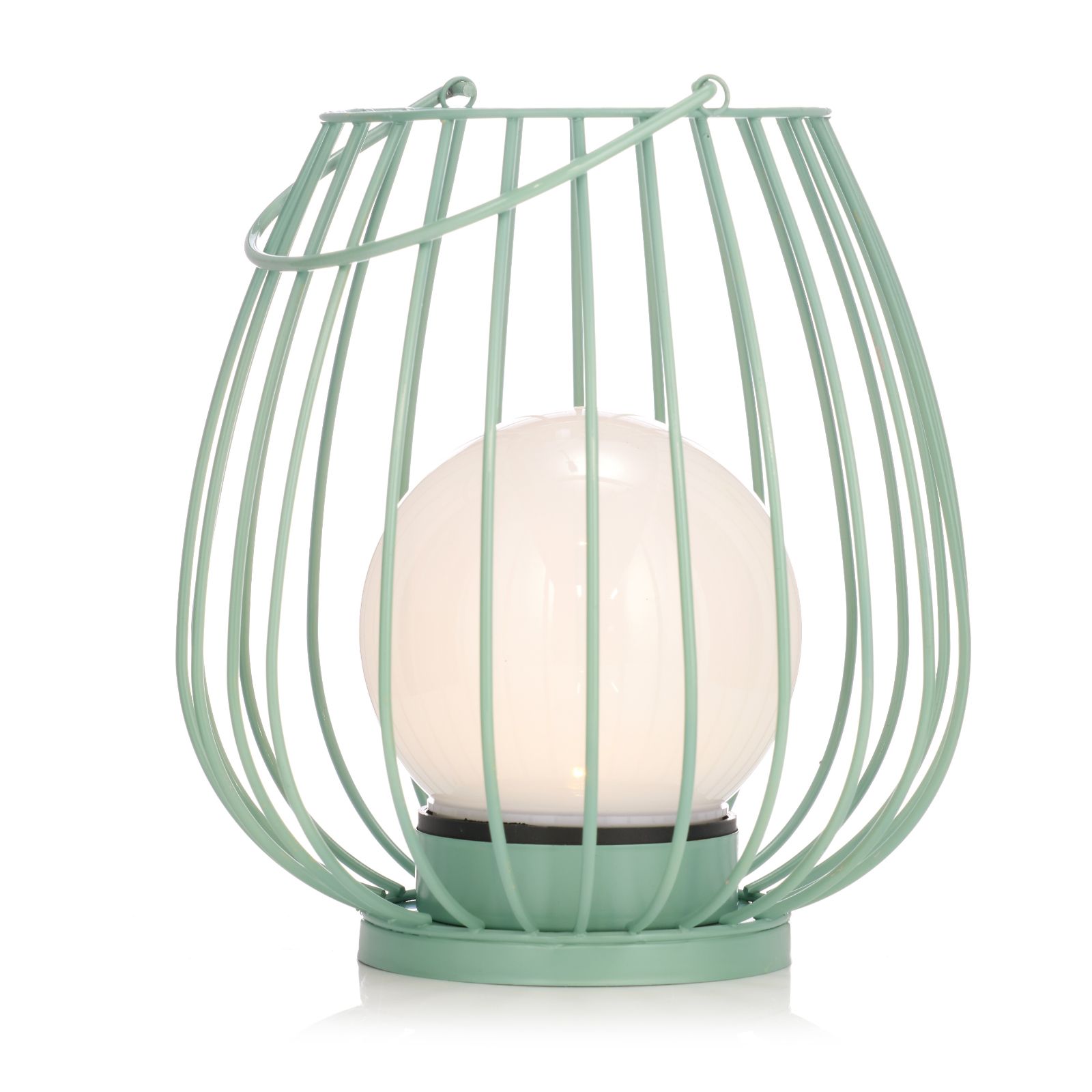 Garden Stories Sorbet Collection 20cm Solar Metal Lantern with Globe Light