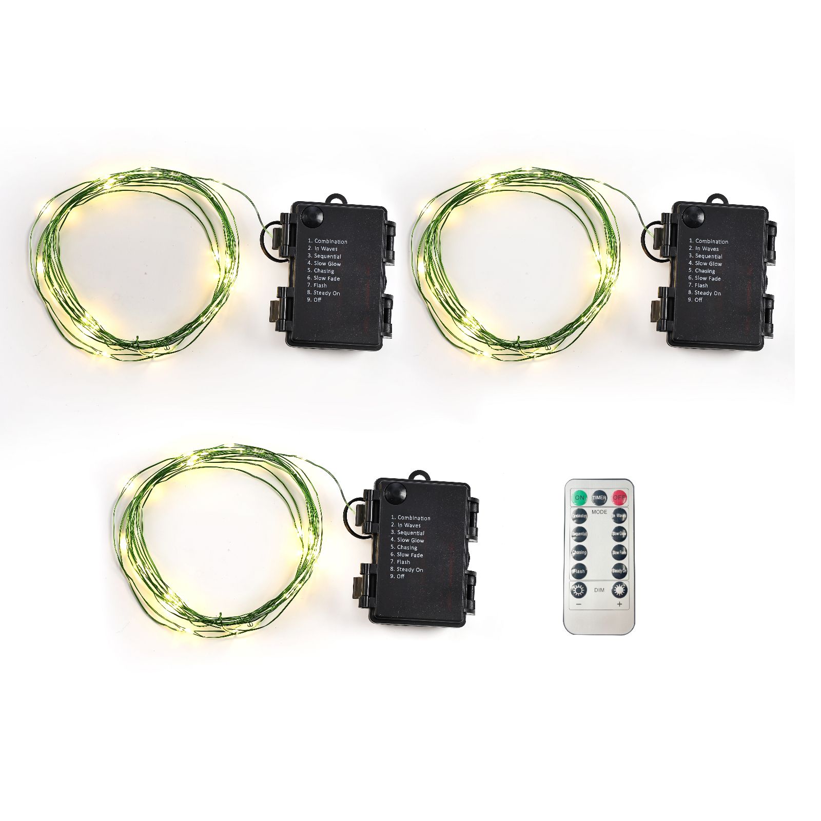 Garden Stories Sorbet Collection Indoor Outdoor Set of 3 4m Wire Lights