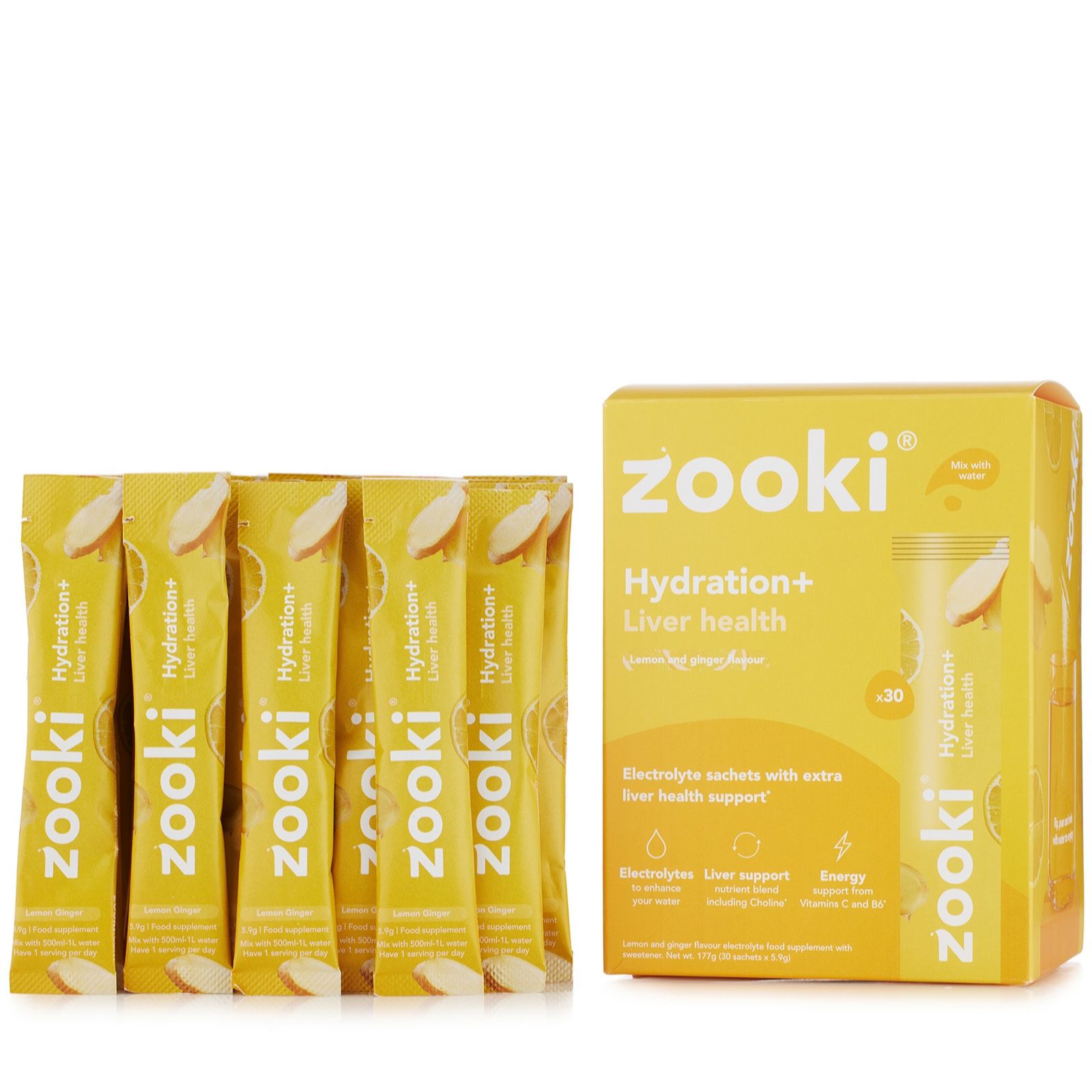 Zooki Hydrate+ Liver Health 30 x Powder Sticks