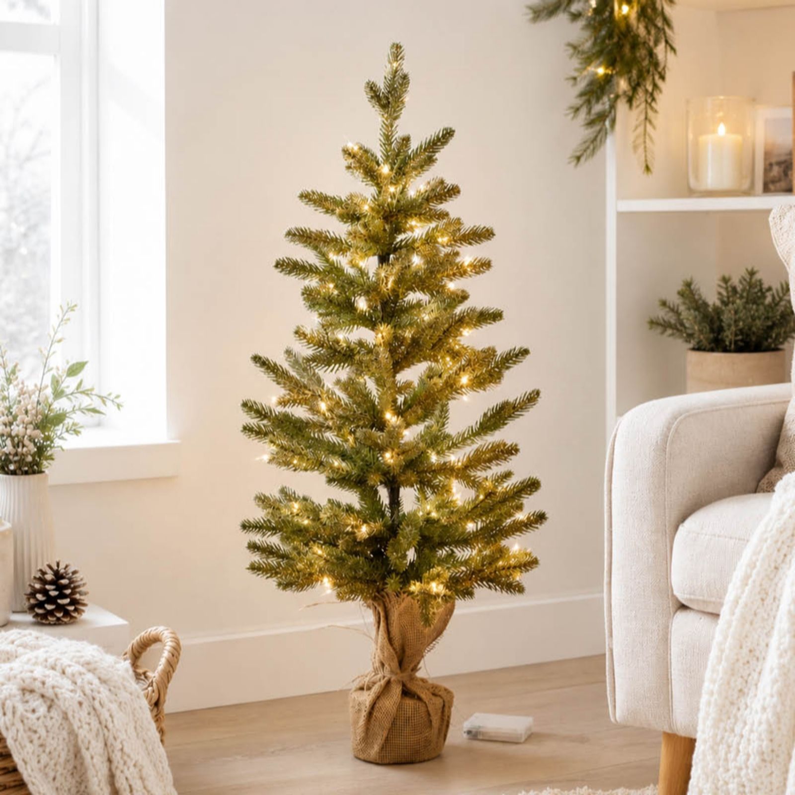 YouGarden Sparkly Fir Tree - 85cm