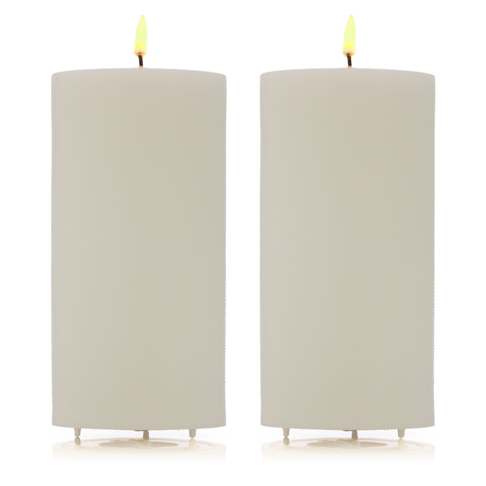 Garden Stories Set of 2 20cm Rustic Finish Outdoor Wax Candles
