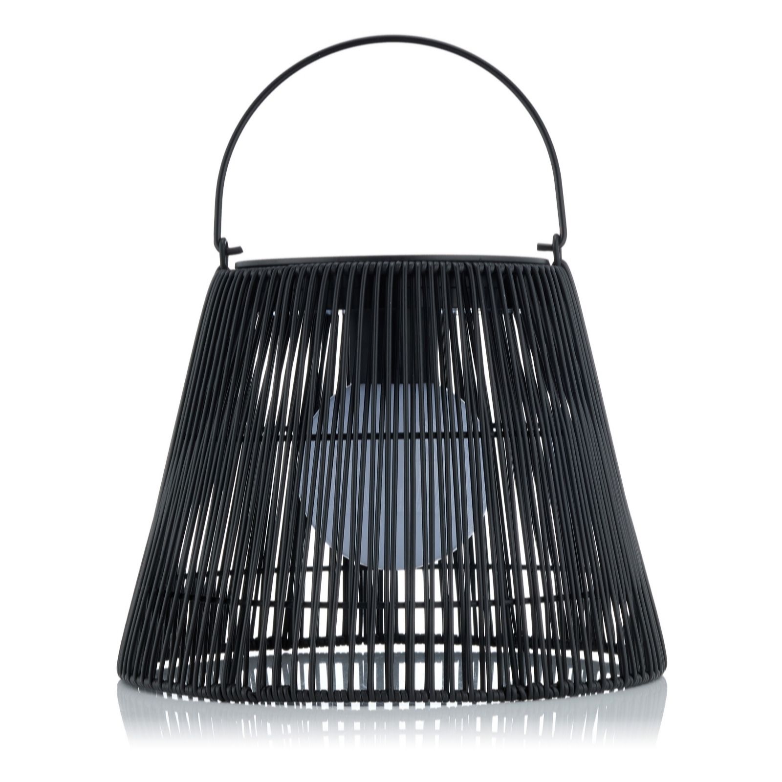 Outlet Garden Reflections 22cm Rattan Solar Light with Handle
