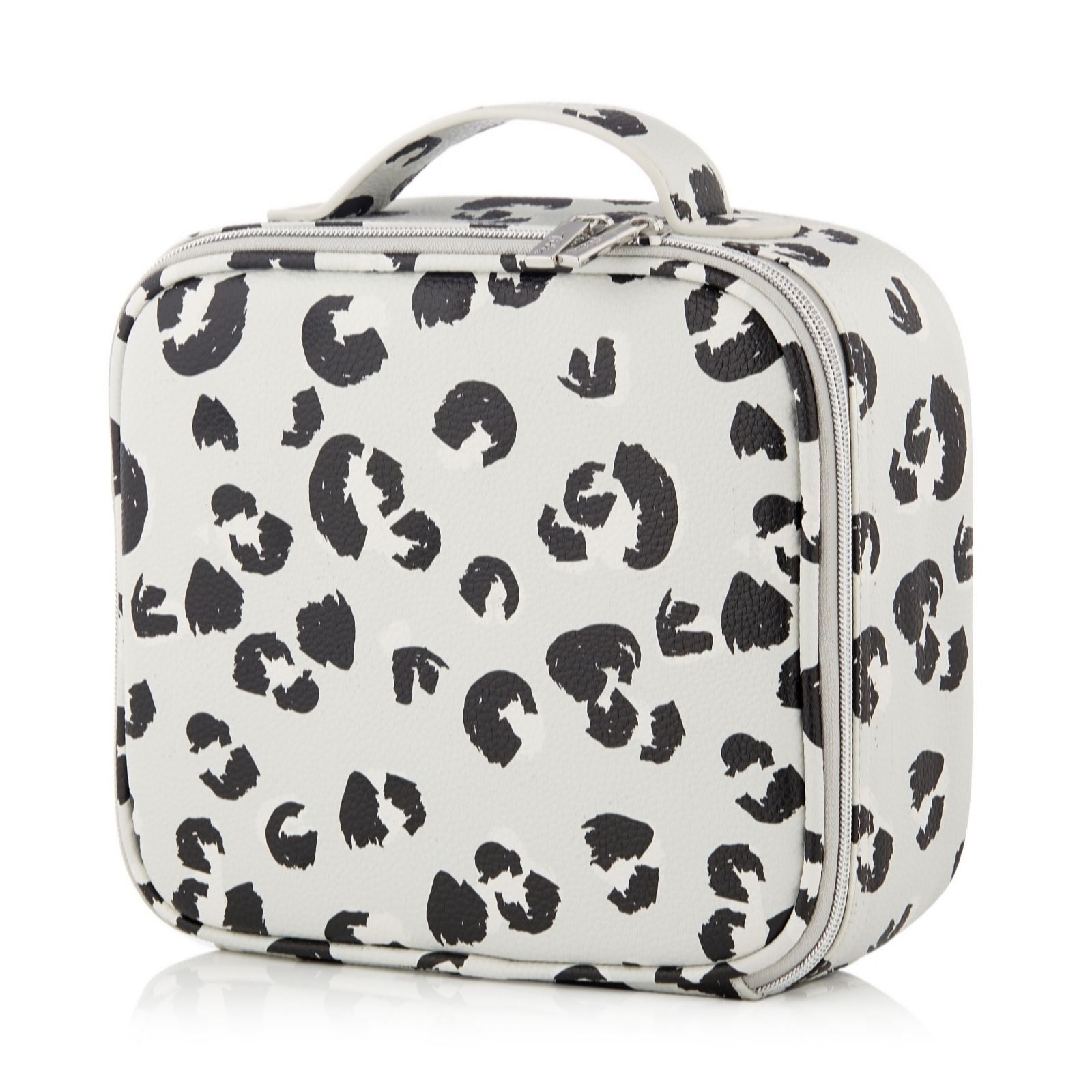 Outlet Leopard Print MakeUp Organiser Medium Vanity Case QVC UK