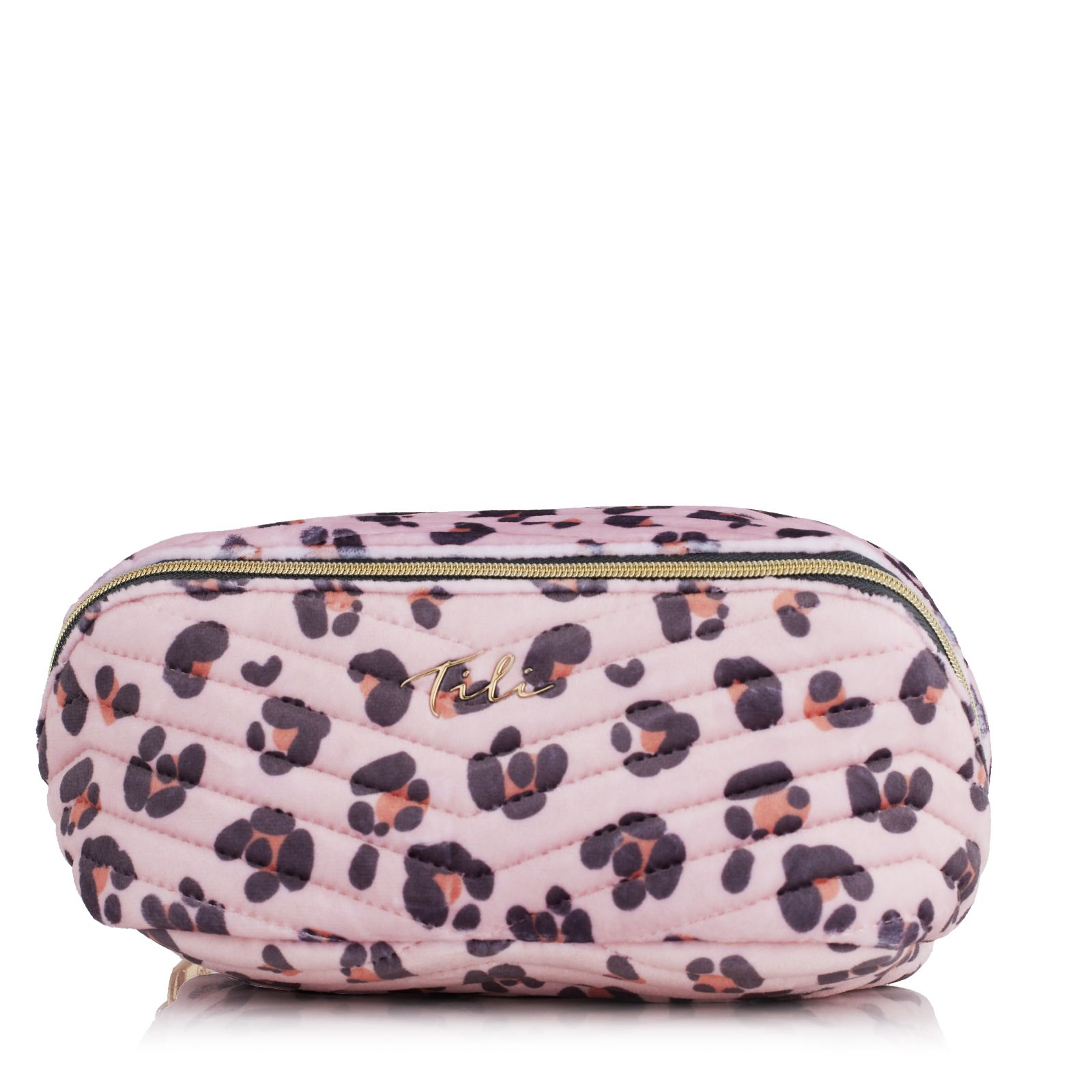 Tili Mini Velvet Chevron Quilted Flat Lay Bag