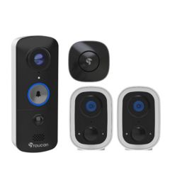 Toucan Home Security Solution w/ V3 Video Doorbell & 2 S4 Security Cameras