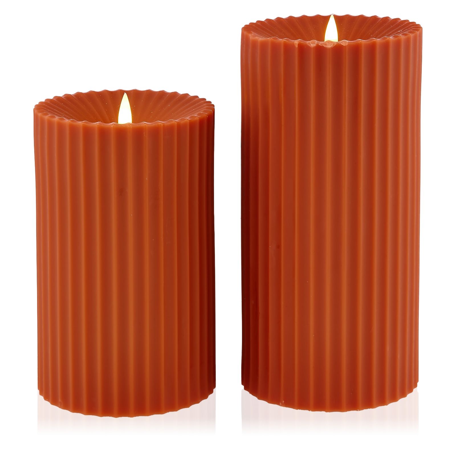 Garden Stories Studio 70 Set of 2 Fluted Outdoor Wax Candles