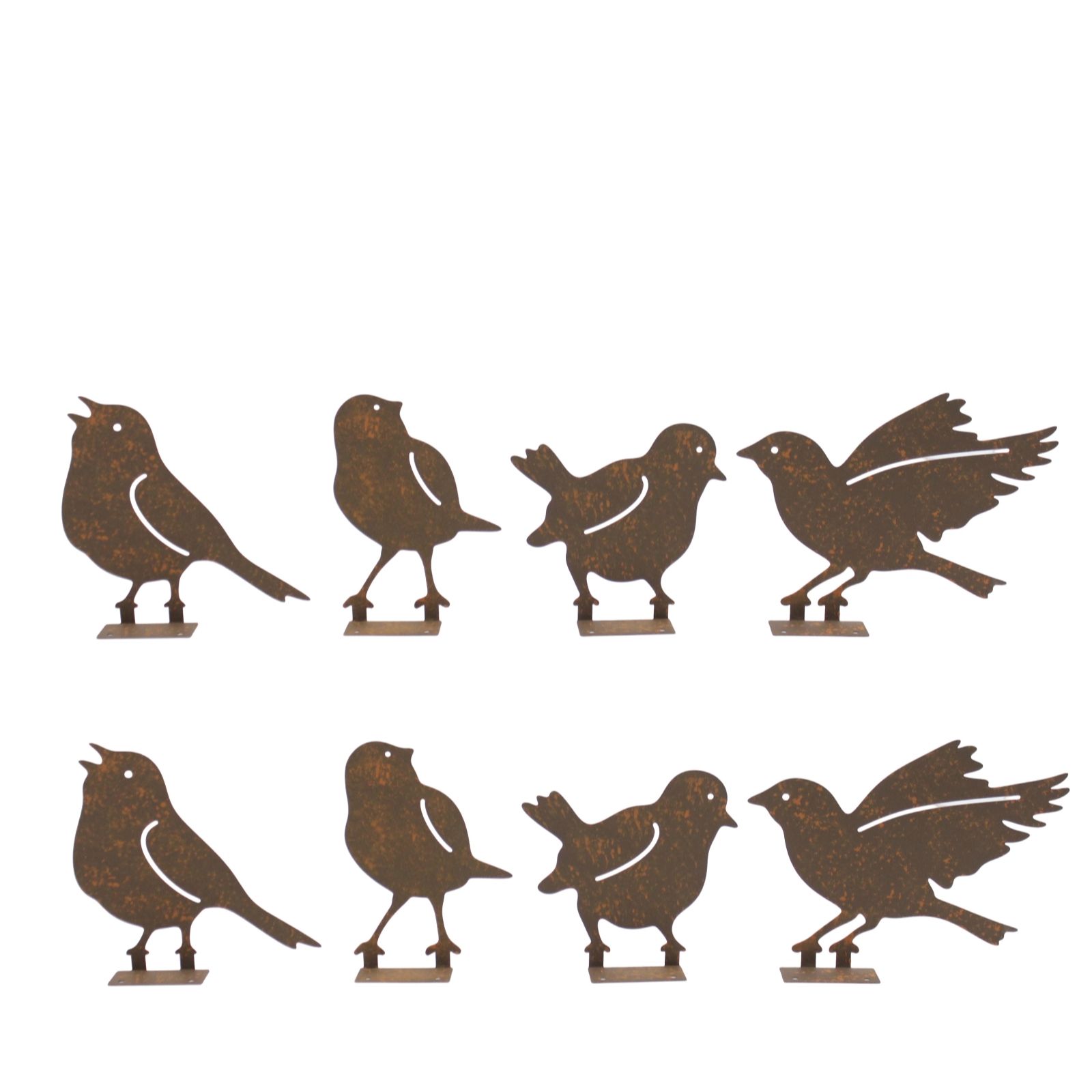 Outlet Garden Stories Set of 8 Metal Bird Garden Decoration