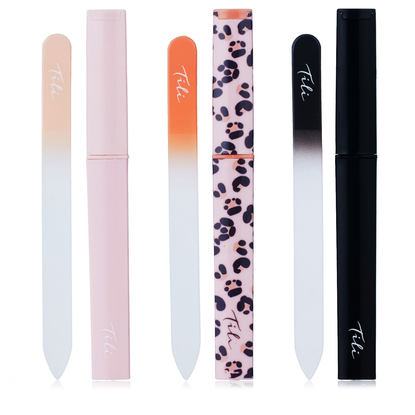 Tili Set of 3 Nail Files with Cases and Gift Boxes