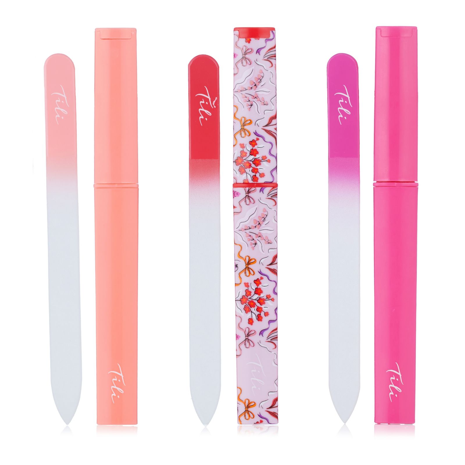 Tili Set of 3 Nail Files with Cases and Gift Boxes