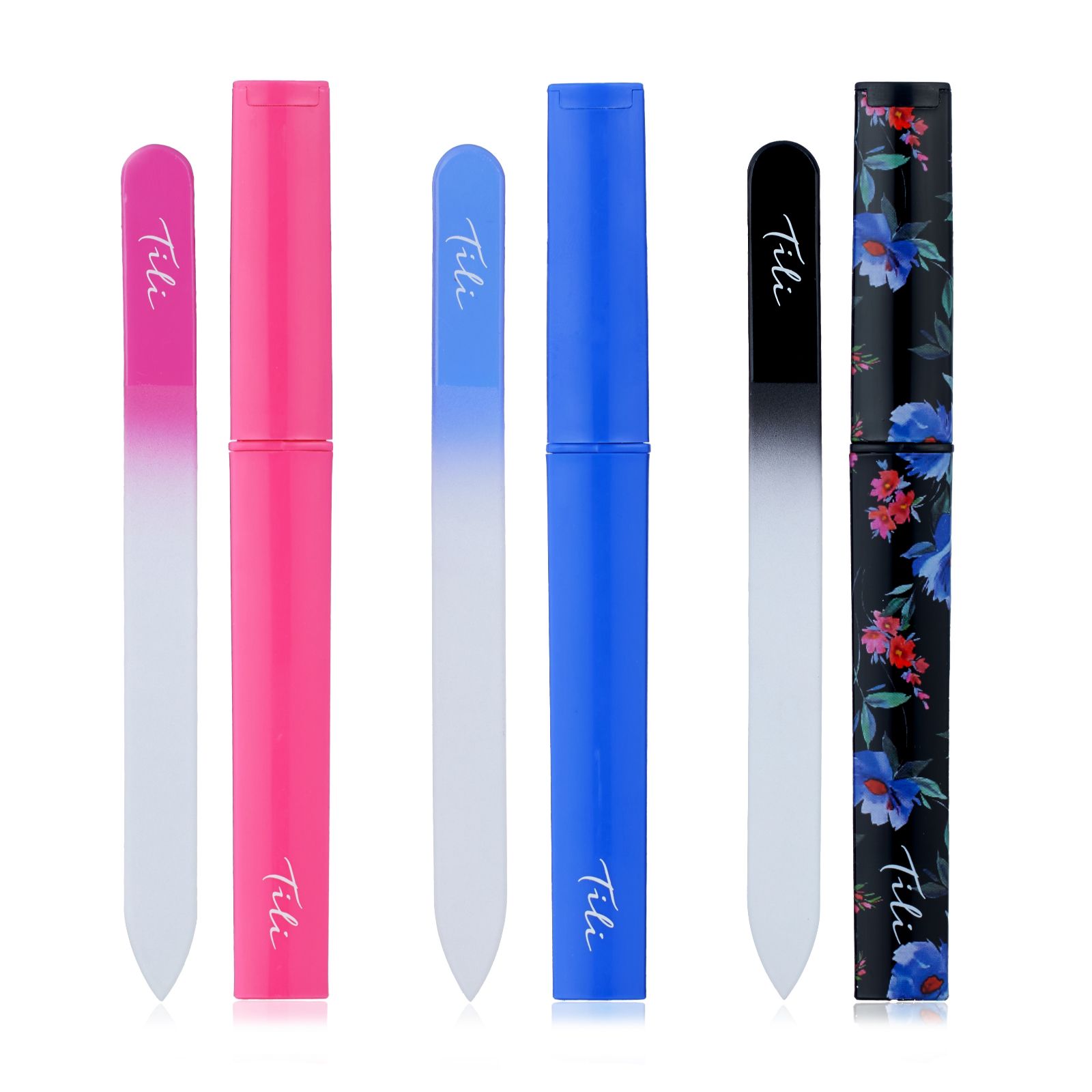 Tili Set of 3 Nail Files with Cases and Gift Boxes