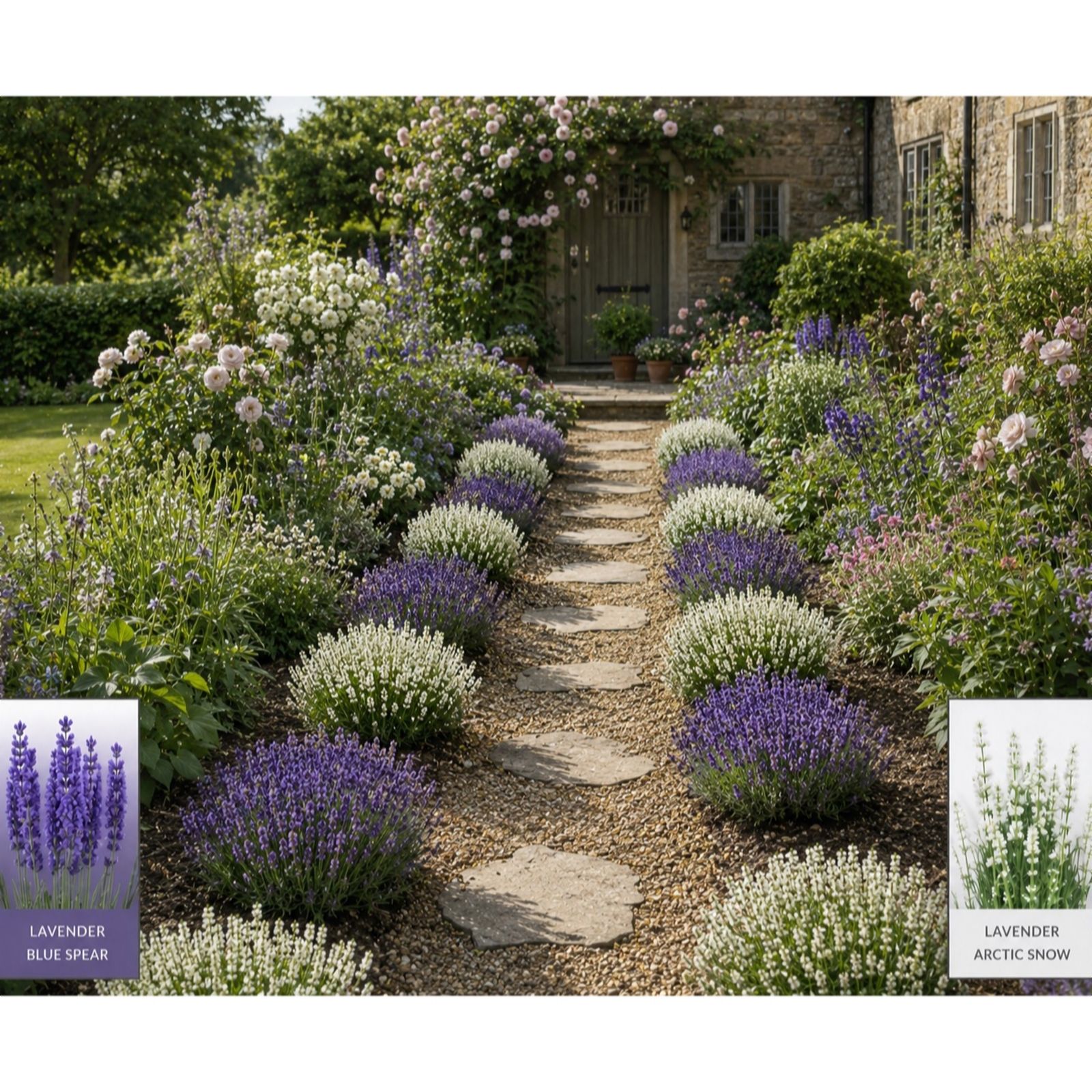 Hayloft Plants Lavender Blue & White Collection 6x Plants