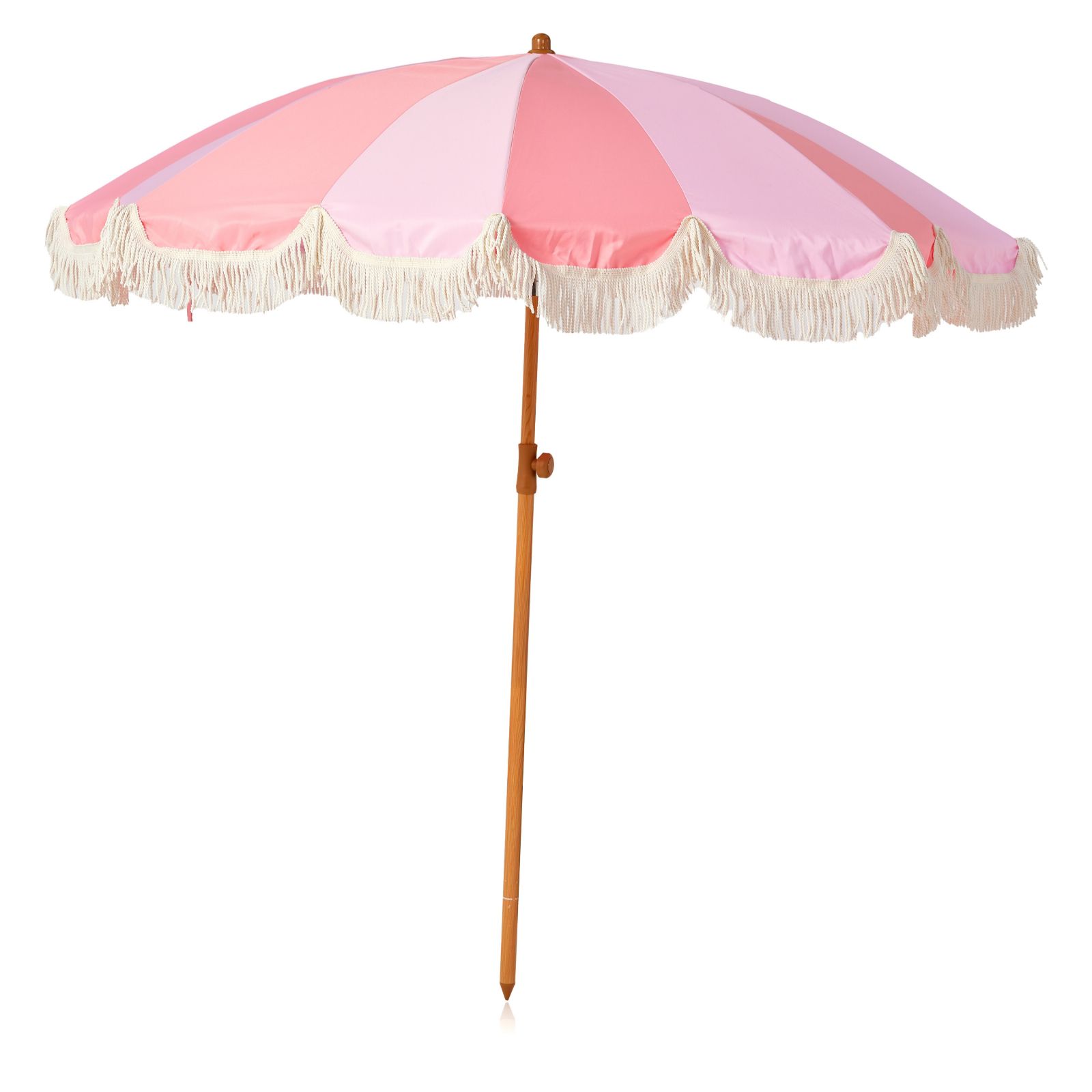 Innovators Sorbet Collection 2 Metre Tonal Stripe Fringed Parasol