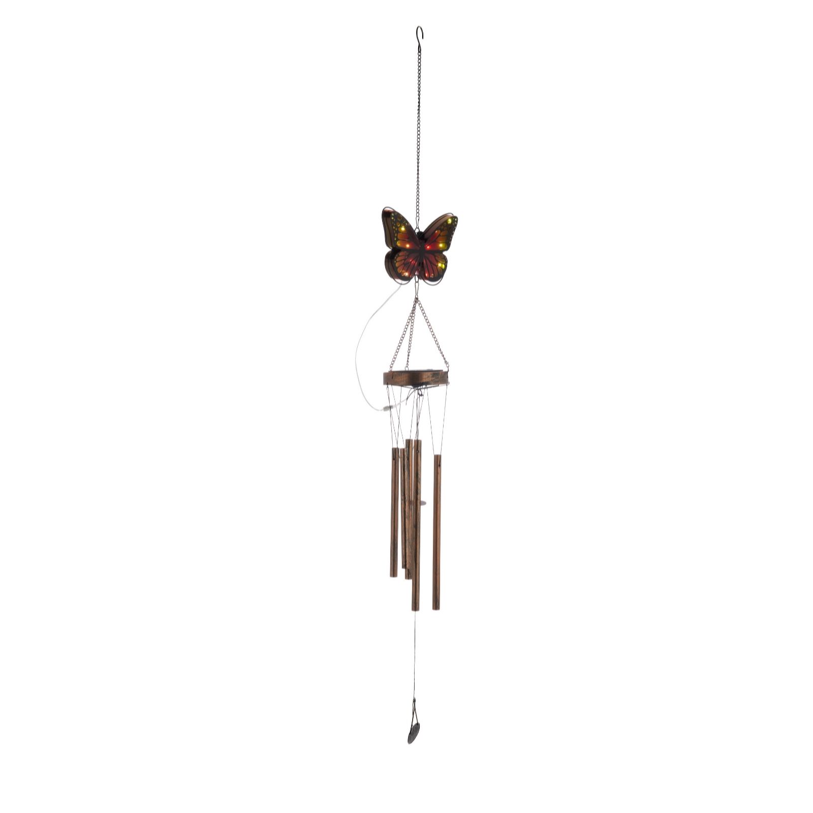Garden Stories Butterfly Wind Chime with Solar Light
