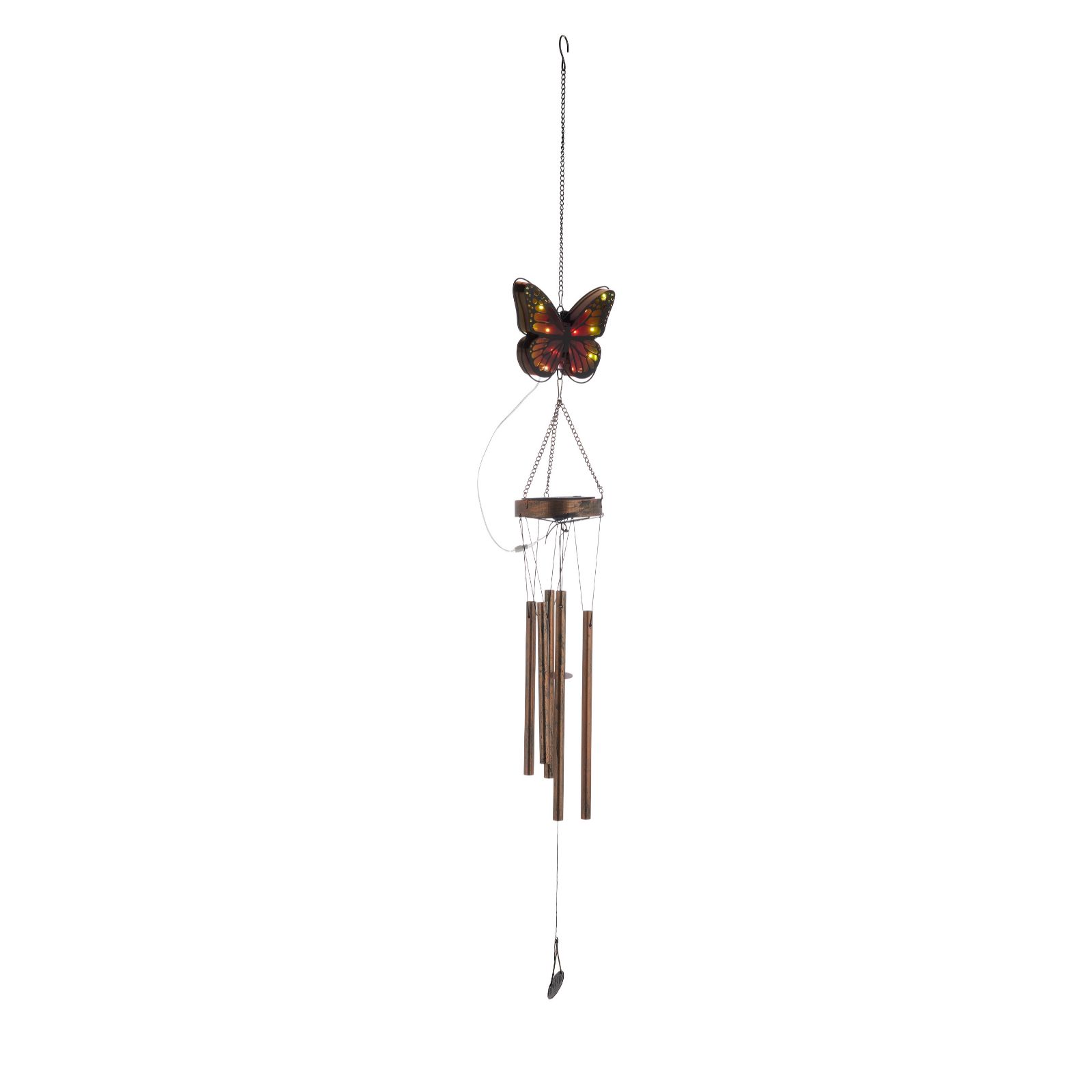 Garden Stories Butterfly Wind Chime with Solar Light