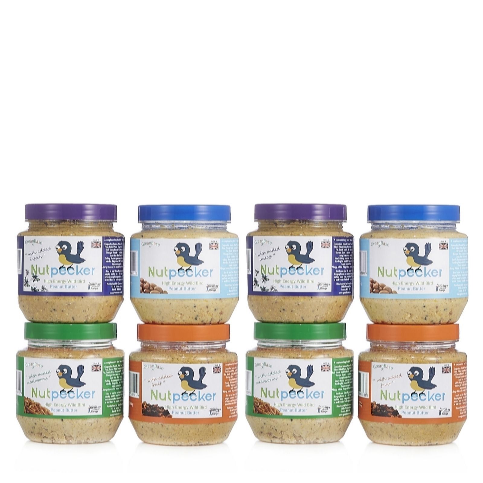 Grumpy Gardener Nut Pecker 8 x Peanut Butter Bird Food