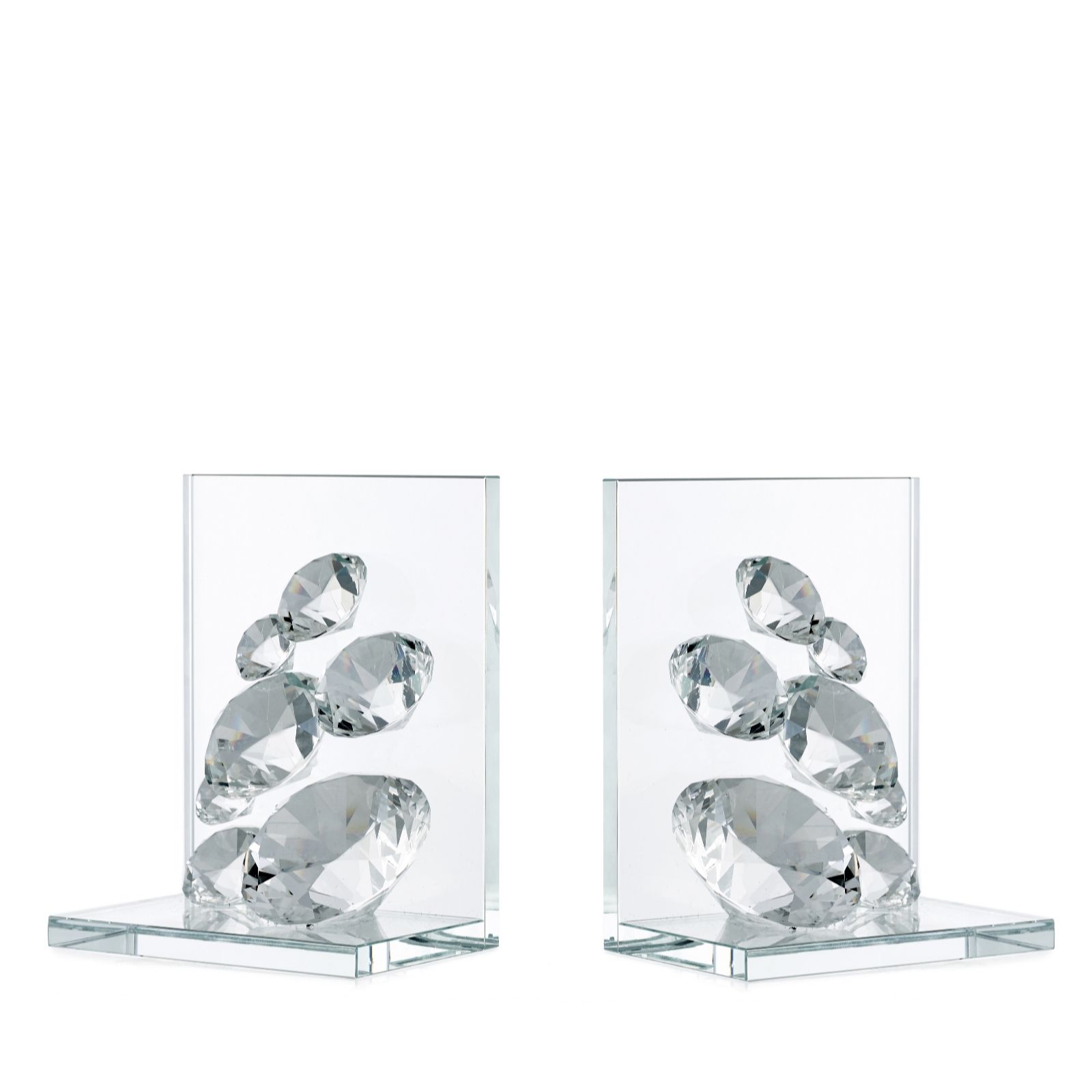 JM by Julien Macdonald Jewelled Crystal Bookends QVC UK
