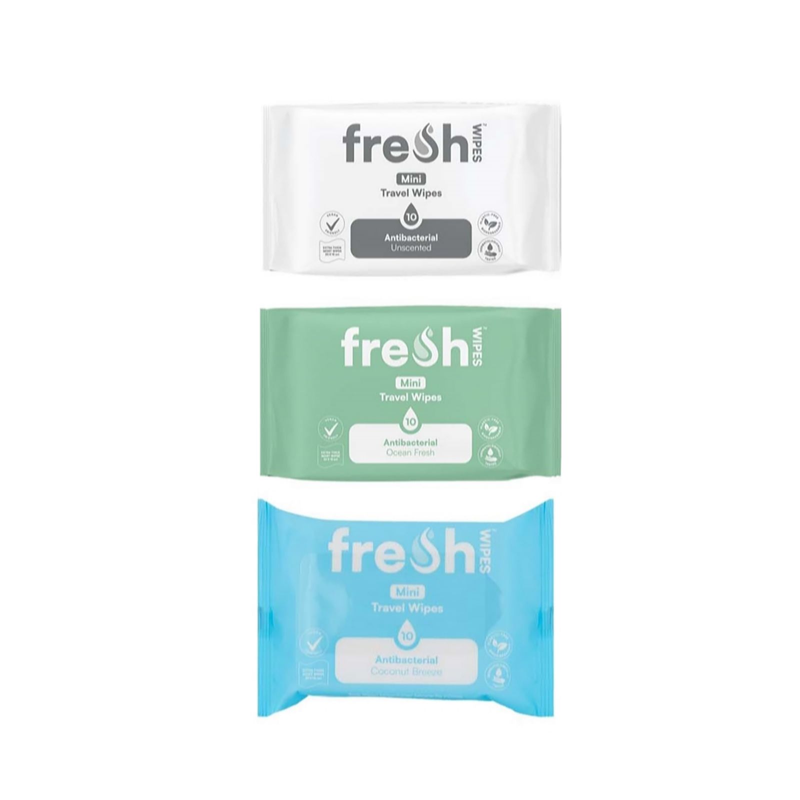 FreshWipes Travel Wipes Set of 3 Packs
