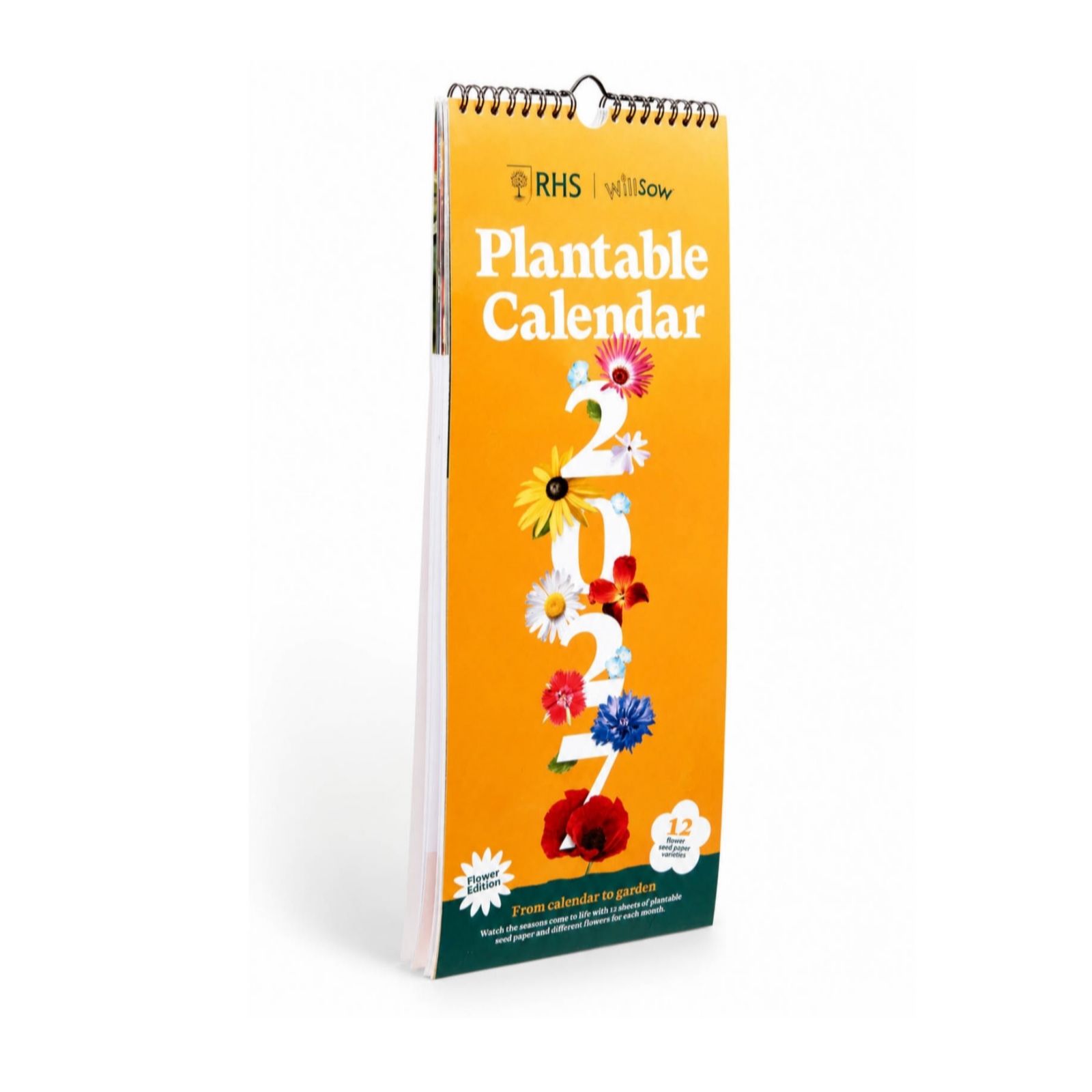 Willsow RHS 2027 Flower Wall Calendar