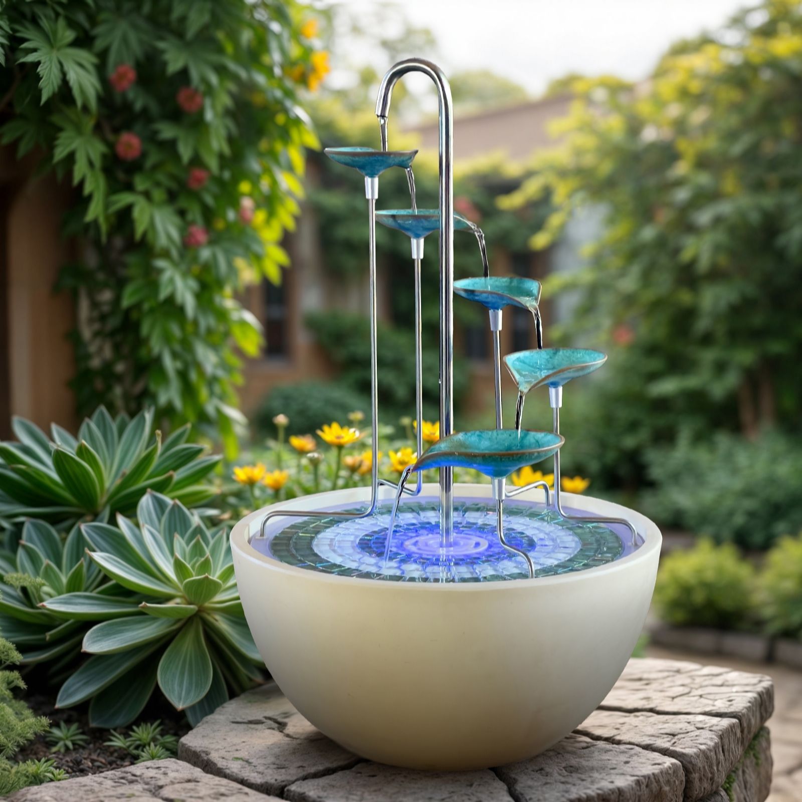 Outlet Hydria Indoor/Outdoor Water Feature Kit & Verdigris Leaf Cascade Bundle