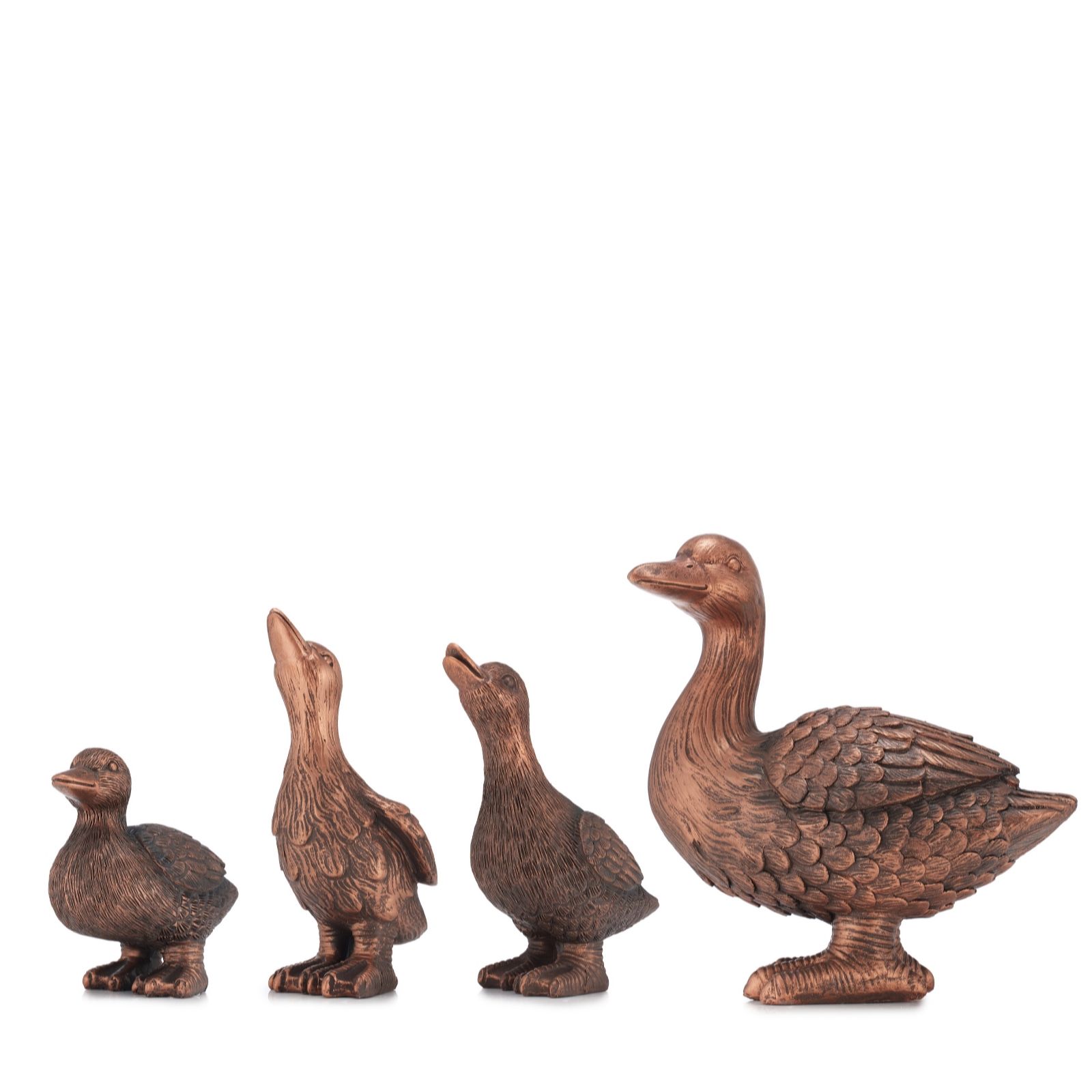 Garden Reflections Set of 4 Family of Ducks Garden Decoration