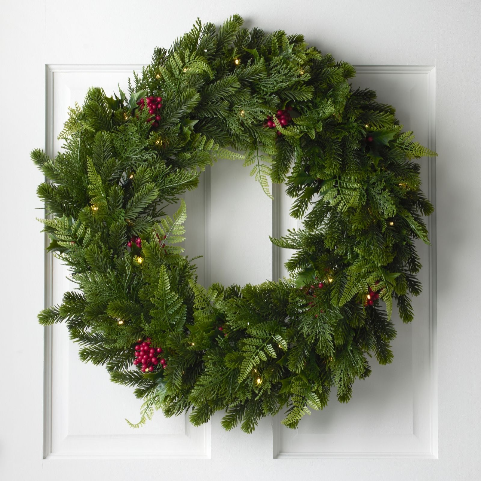 Outlet Garden Reflections Door Collection' 60cm Pre-Lit Outdoor Wreath