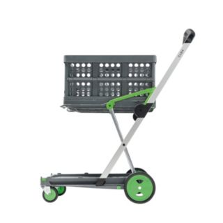 CLAX Multi Use Collapsible Shopping Cart with Folding Basket