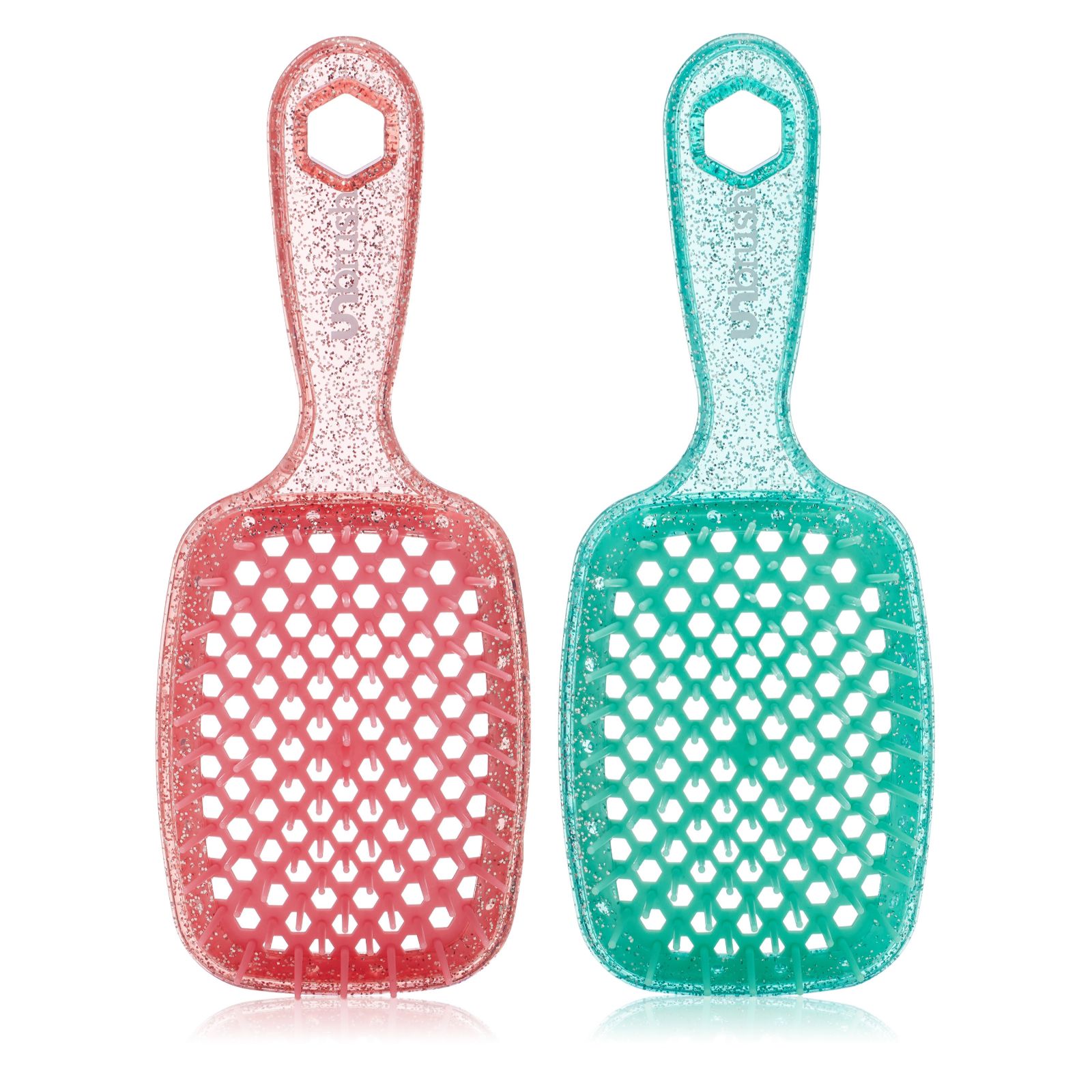 UNbrush Detangling Hair Brush Glitter Duo