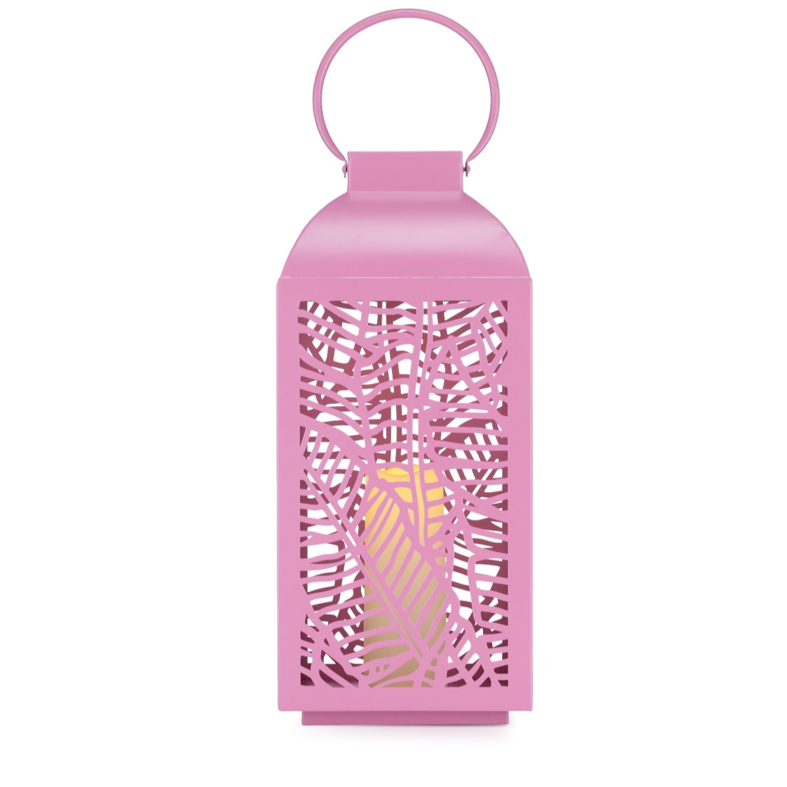 Outlet Garden Stories Large Metal Outdoor Lantern with LED Candle