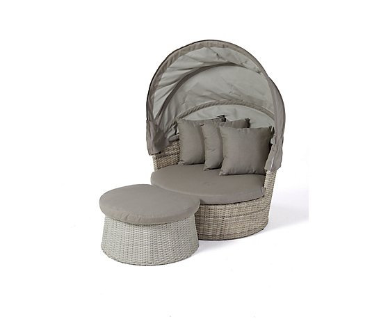 Innovators Santorini Rattan Single Daybed with Foot Rest