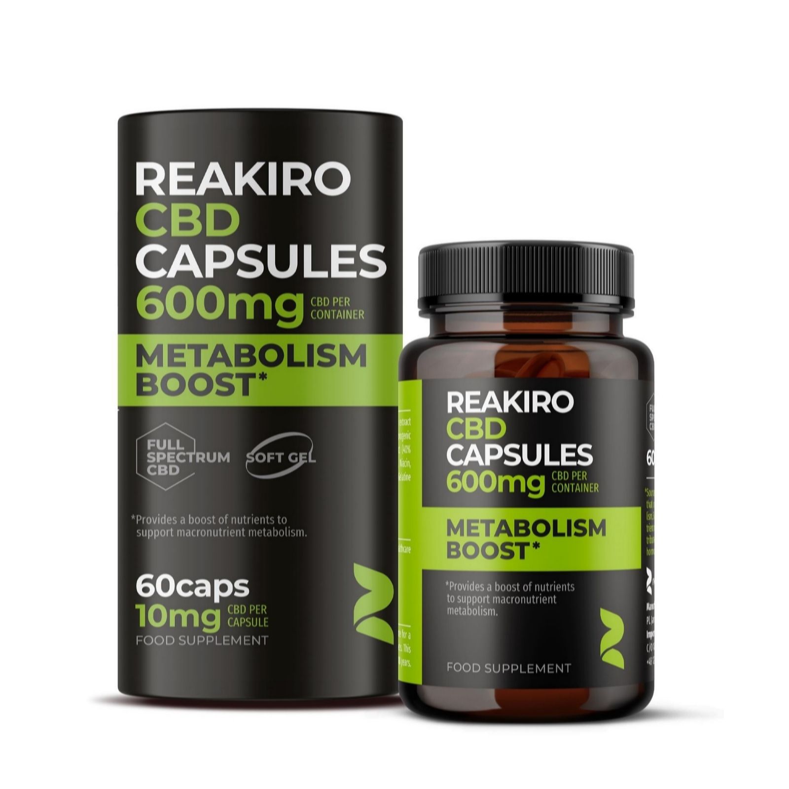 Reakiro CBD Metabolism Boost 60 Capsules 30 Day Supply - QVC UK