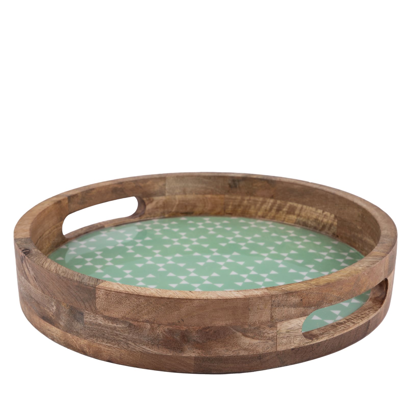Garden Stories Sorbet Collection Mango Wood Tile Design Serving Tray