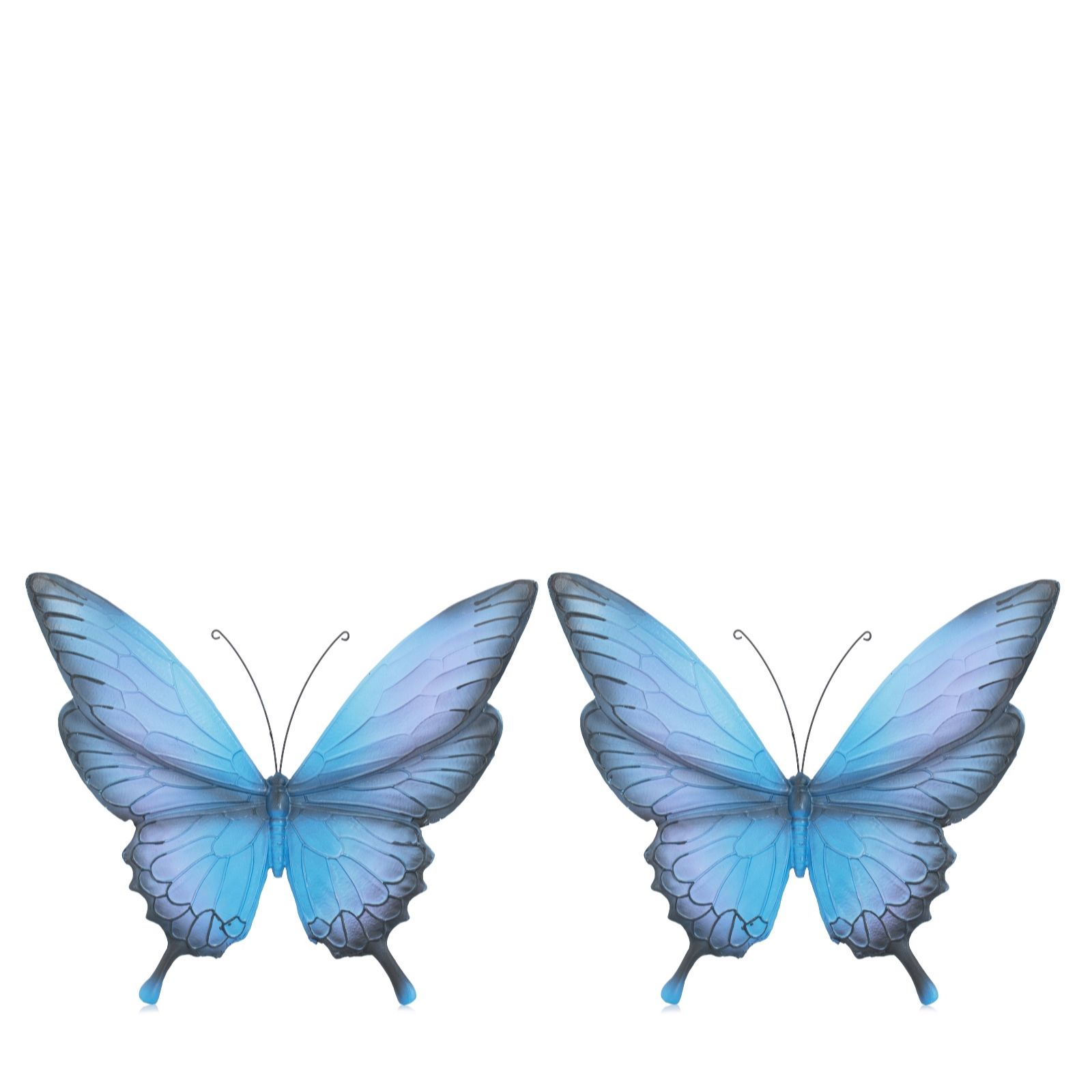 Garden Stories Blue Butterfly Wall Hanger Set of 2