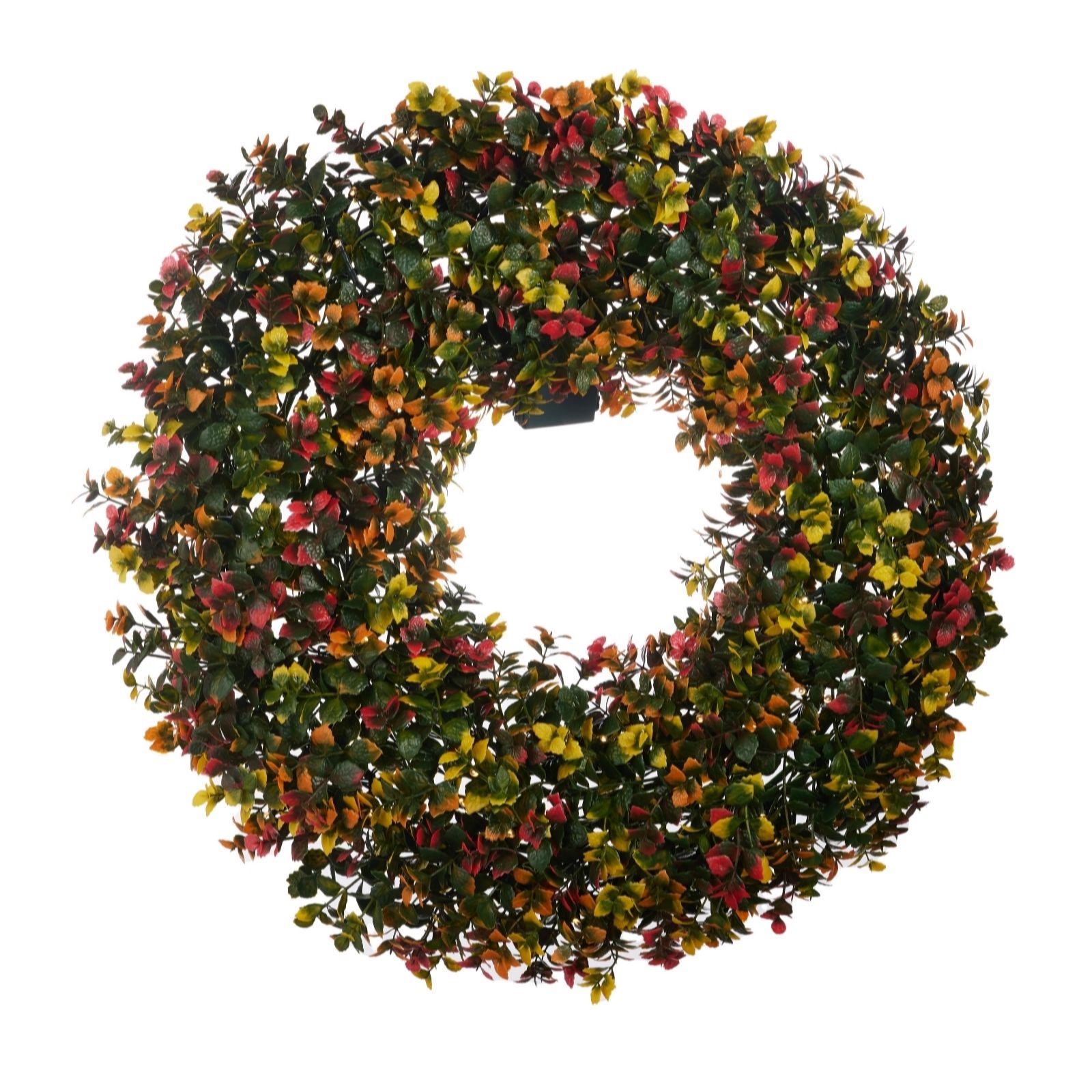 Outlet Garden Reflections Pre Lit Pachysandra Wreath QVC UK
