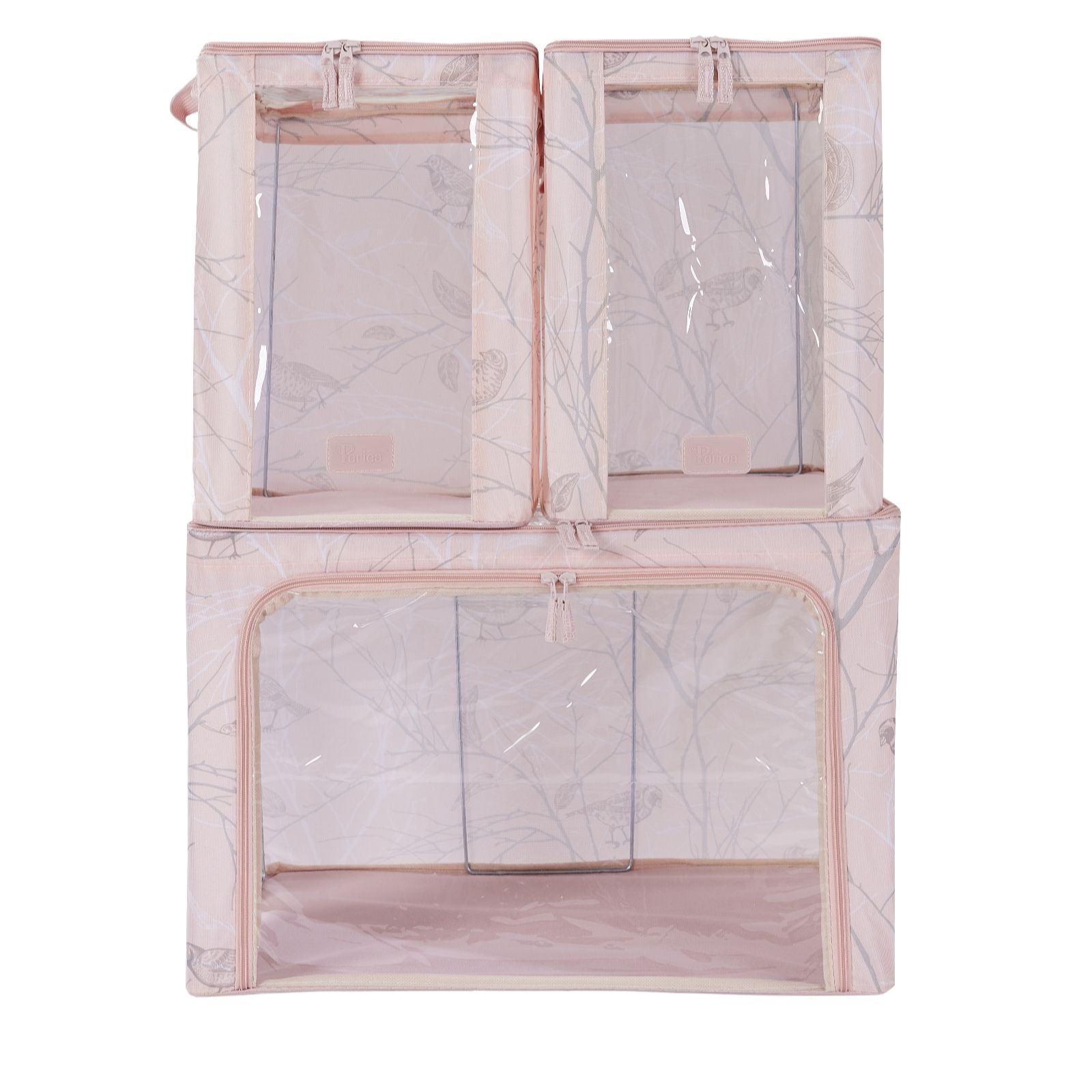 Periea Set of 3 Printed Nestable Storage Boxes