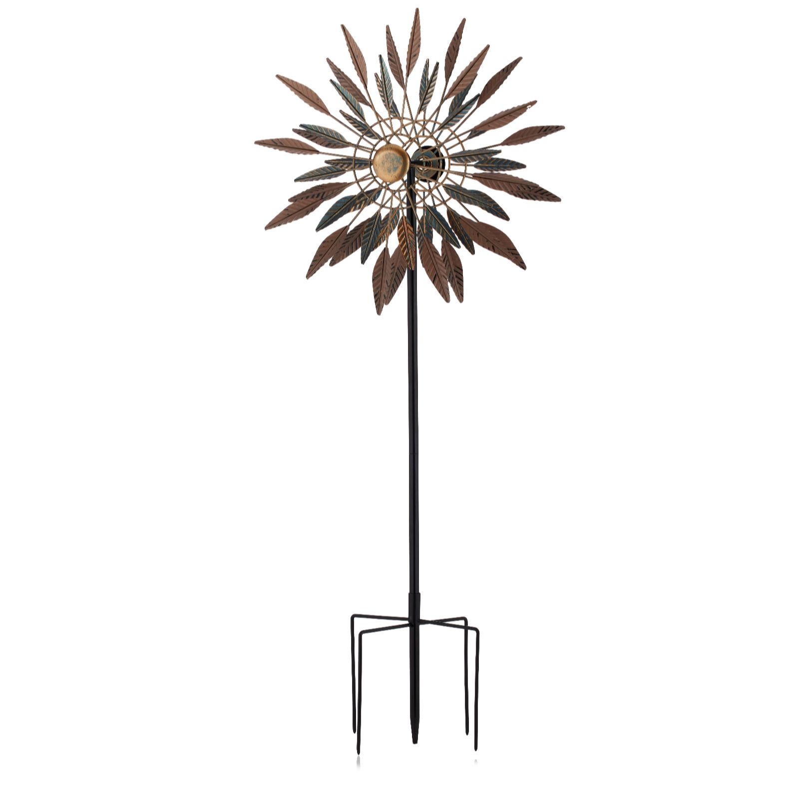 Garden Stories Metal Windmill Spinner Garden Stake