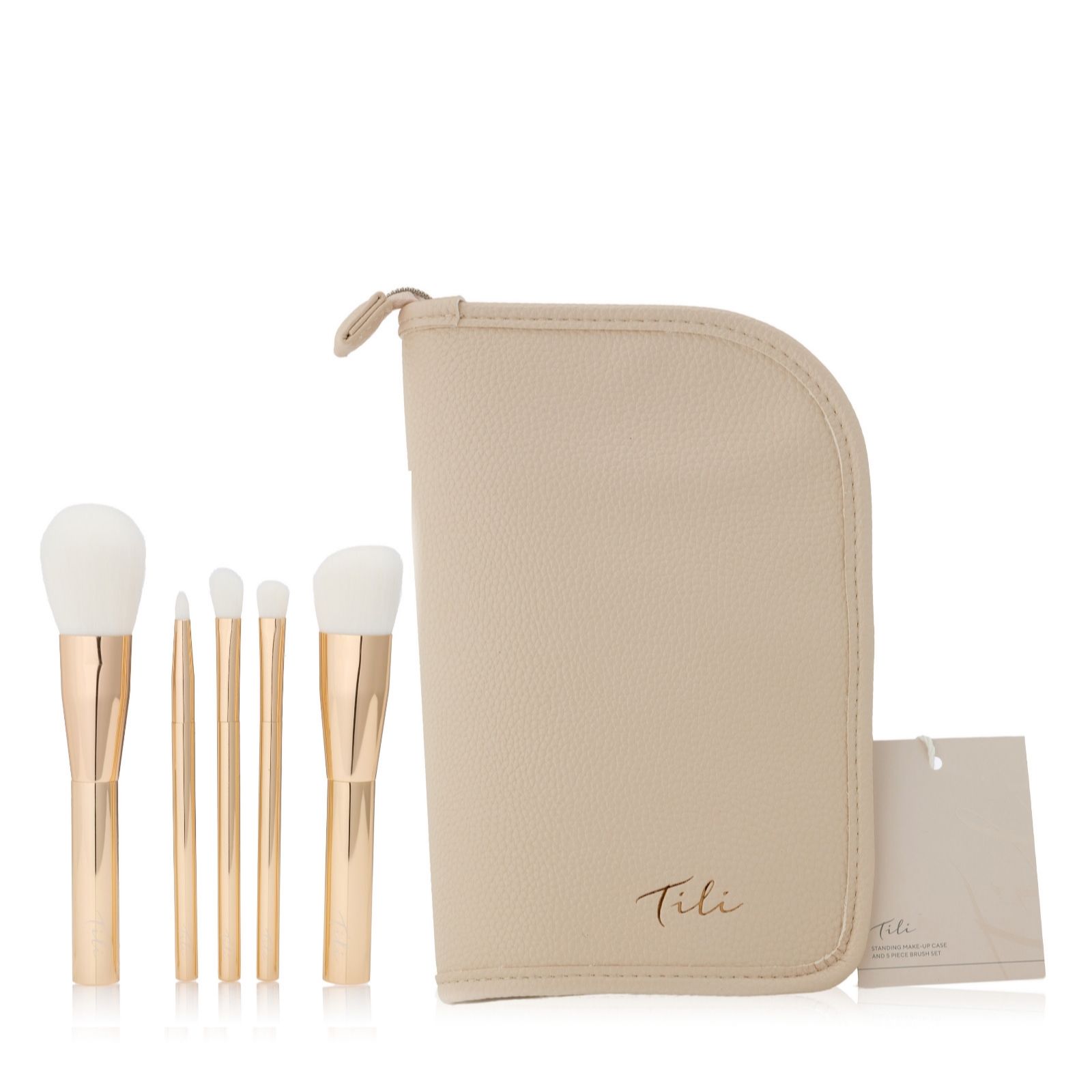 Tili Standing Make-Up Case with 5 Piece Brush Set