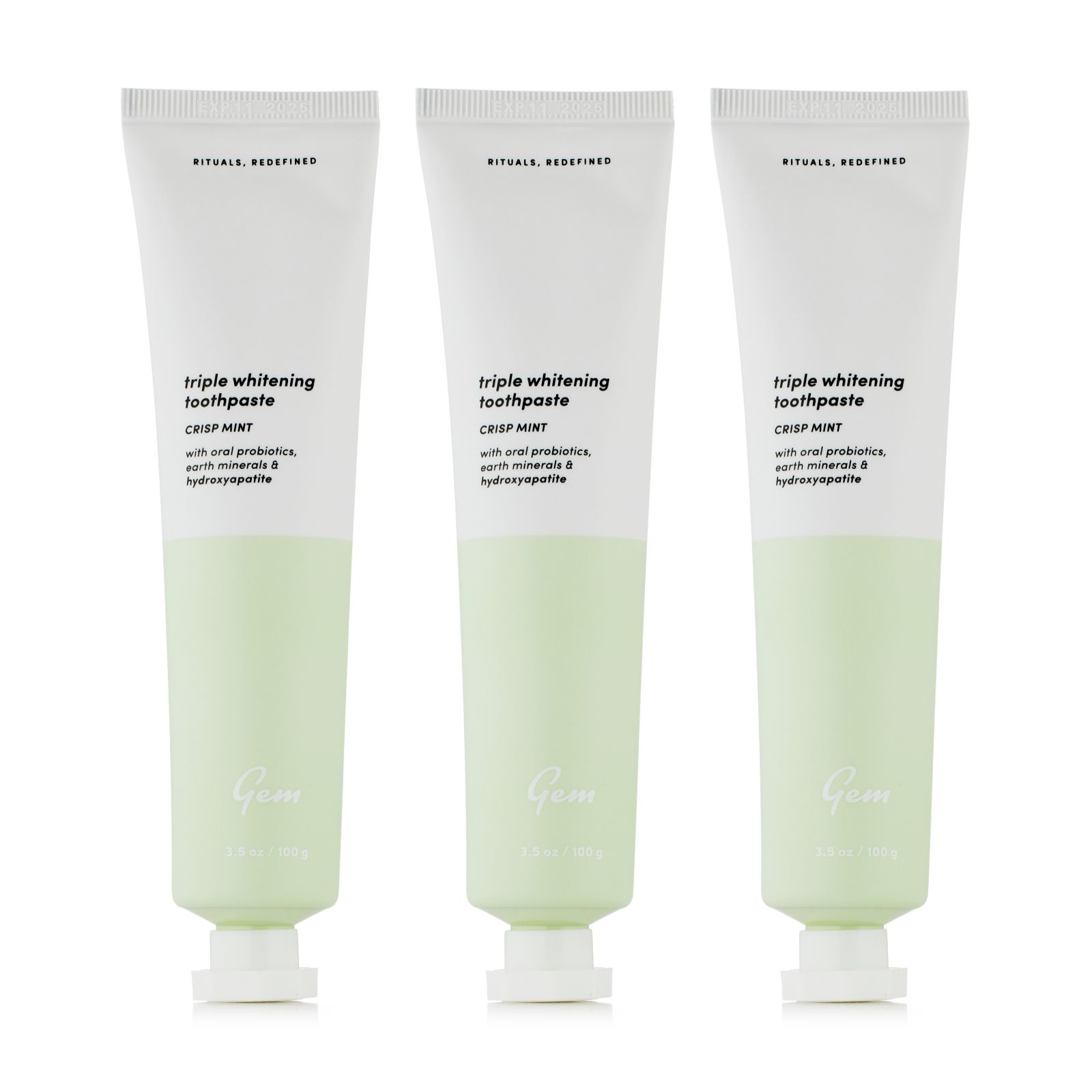 Gem Oral Care Triple Pack of Whitening Toothpaste
