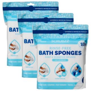 SCRUBZZ 75 Piece Rinse Free Bath & Shower Sponges