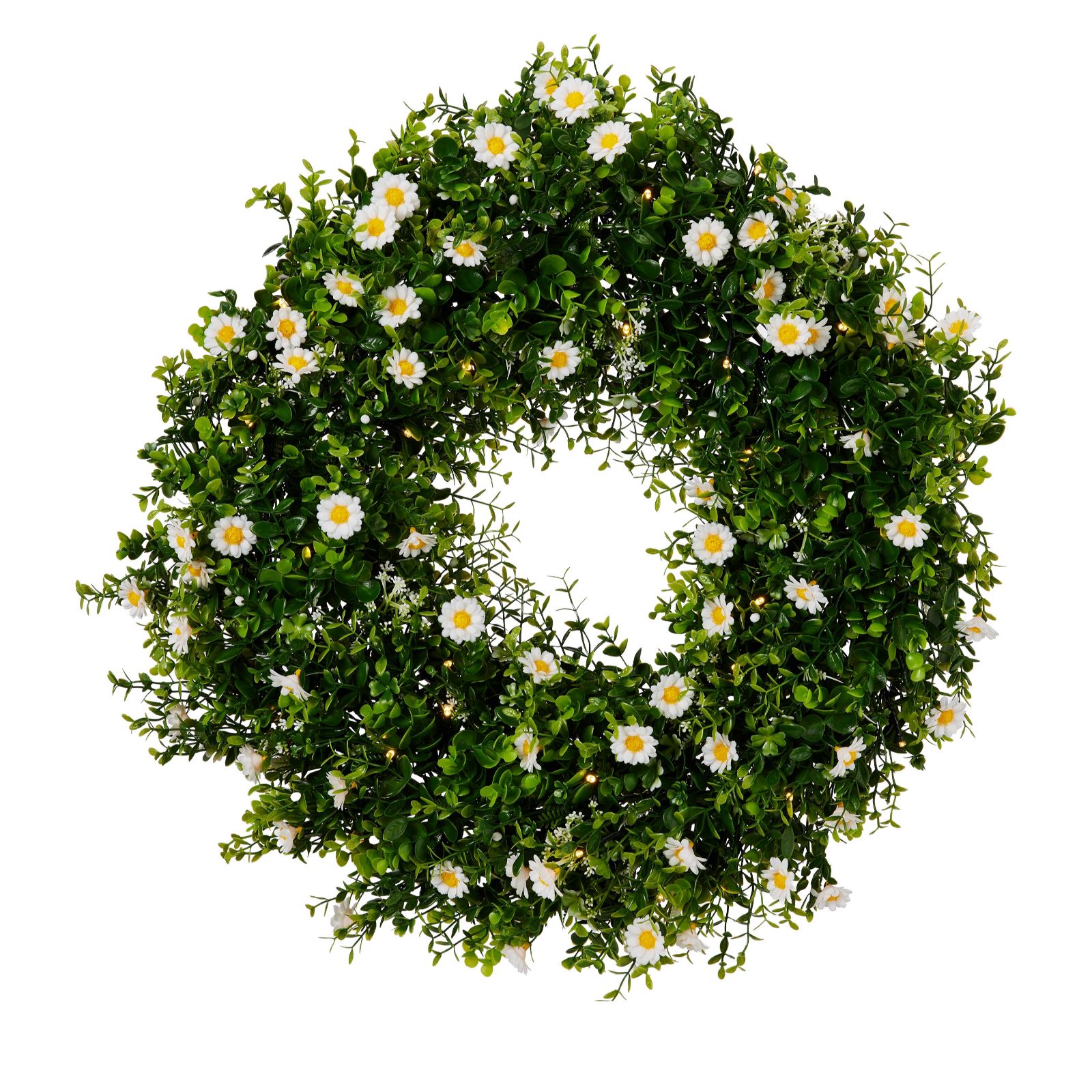 Garden Stories In Bloom Pre-Lit Floral 60cm Wreath
