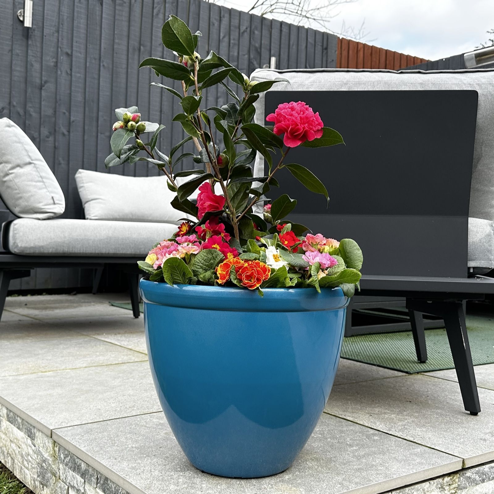 Grumpy Gardener Set of 2 40cm Large Smooth Pearlescent Planters