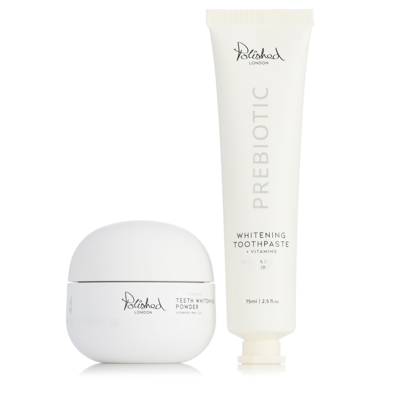 Polished London Hyaluronic Teeth Whitening Powder & Toothpaste Duo