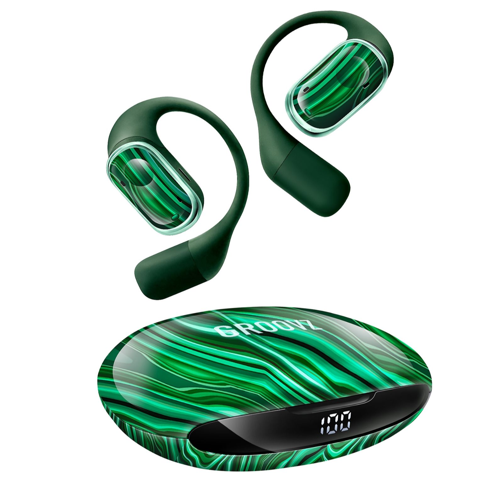 Groovz Plus True Wireless Open-Ear Headphones w/ Charging Case