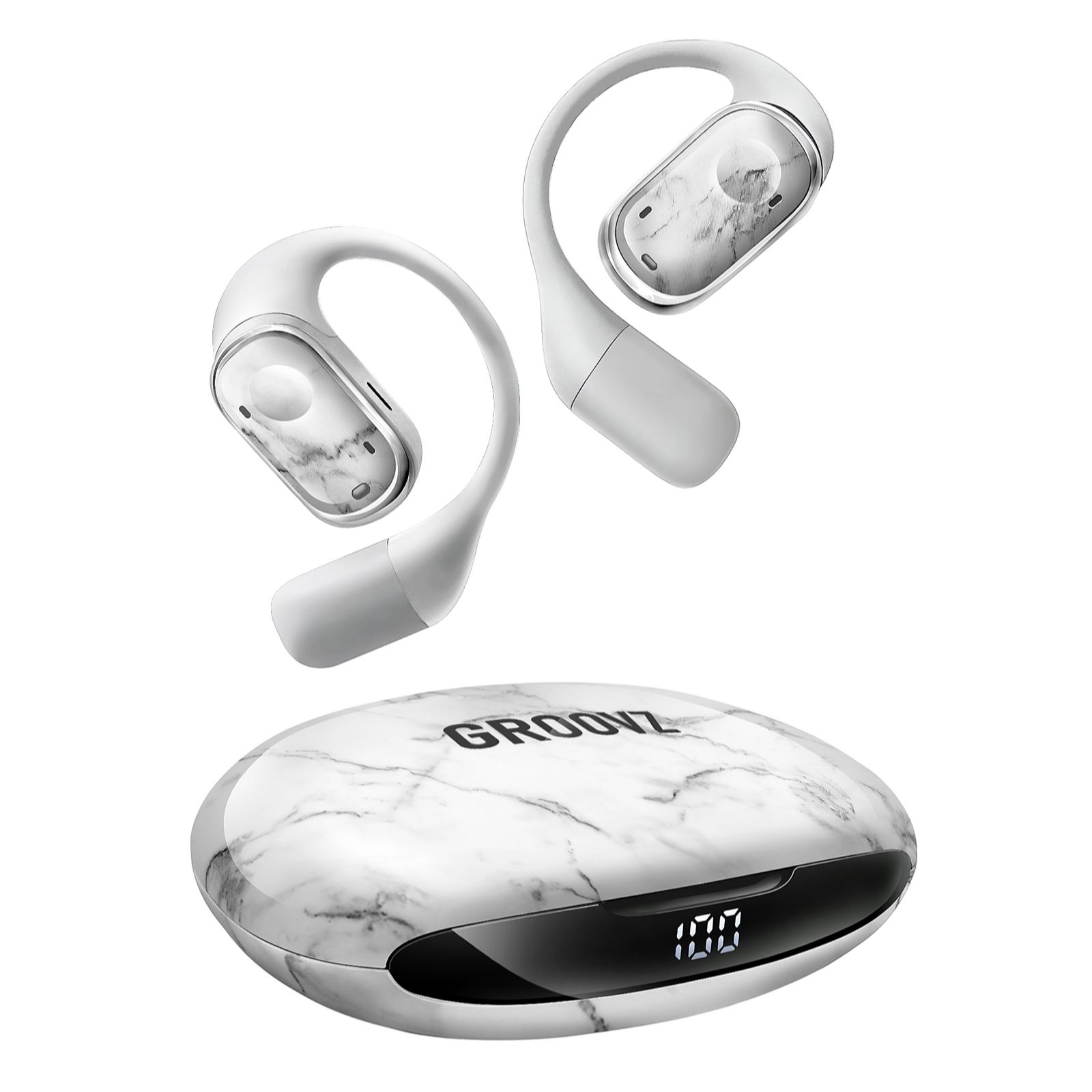 Groovz Plus True Wireless Open-Ear Headphones w/ Charging Case