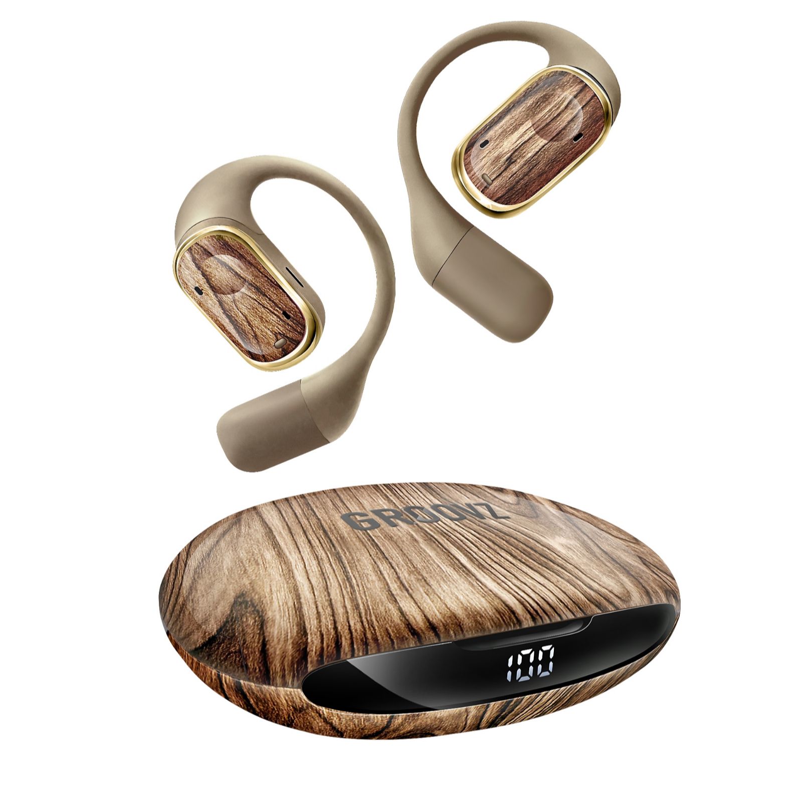 Groovz Plus True Wireless Open-Ear Headphones w/ Charging Case