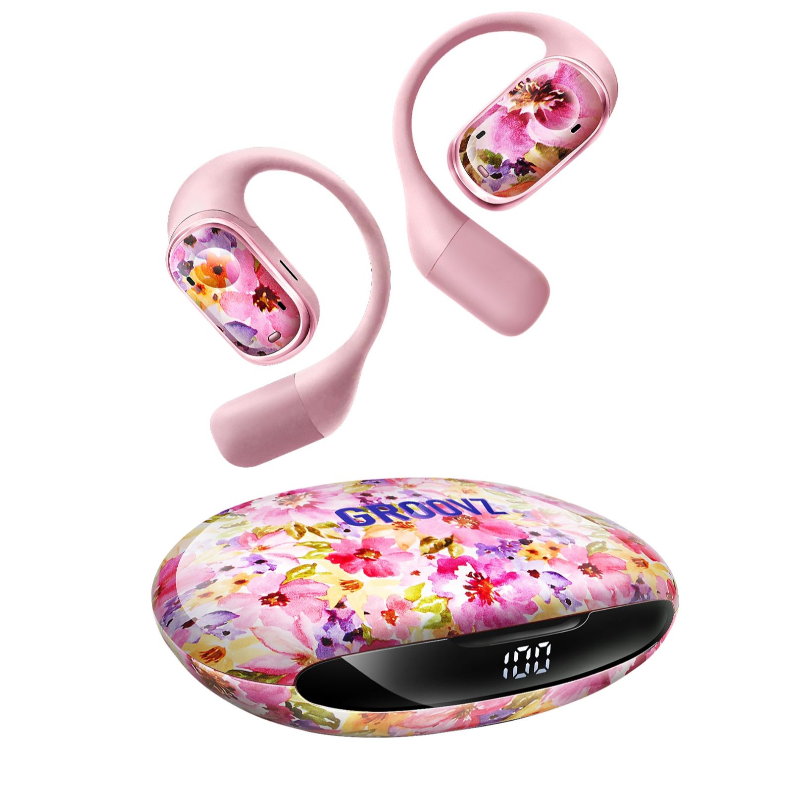 Groovz Plus True Wireless Open-Ear Headphones w/ Charging Case