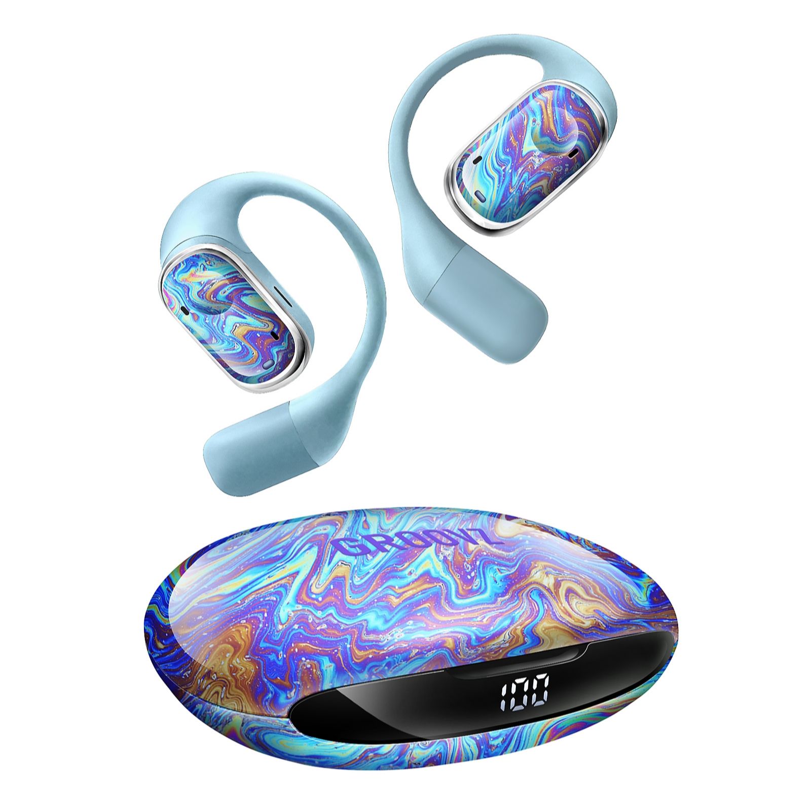 Groovz Plus True Wireless Open-Ear Headphones w/ Charging Case